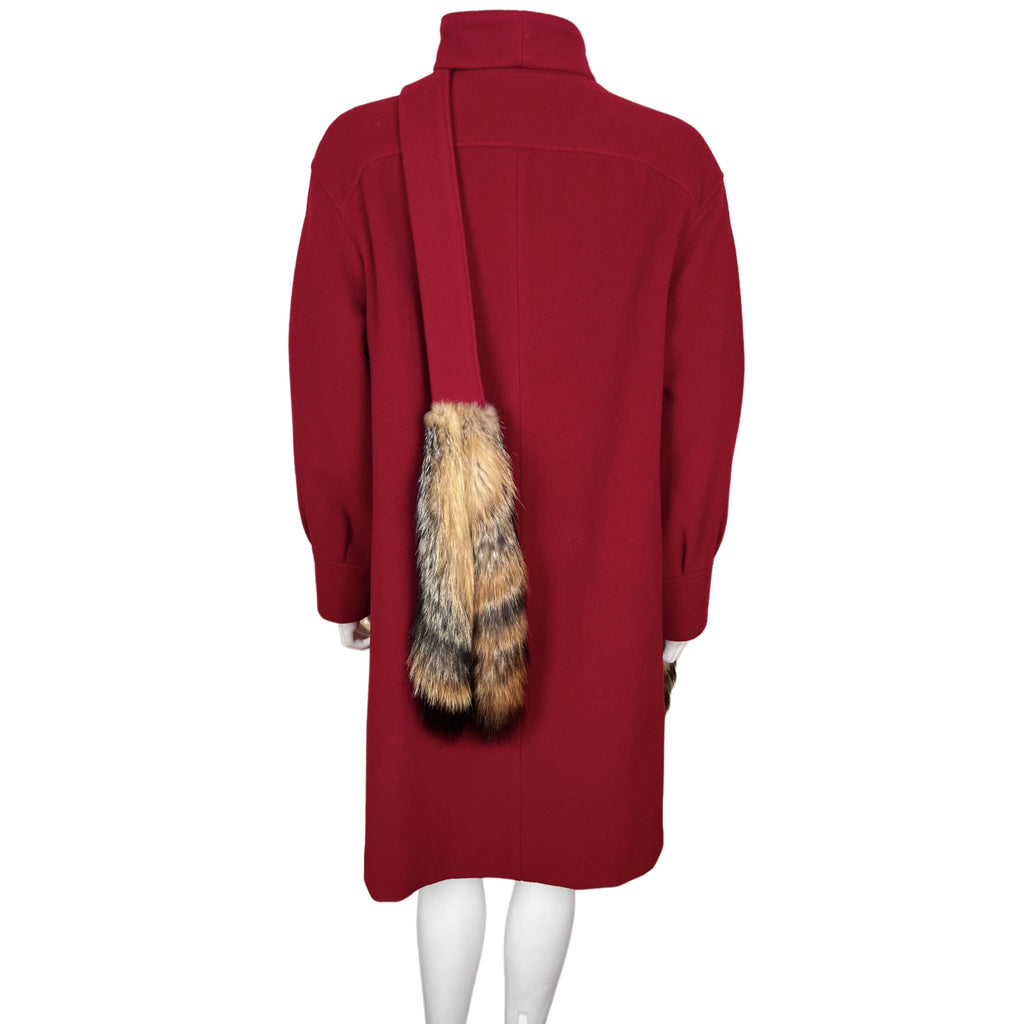 Vintage 1970s Ladies Coat Red Wool Blend Sterling Stall Sz M