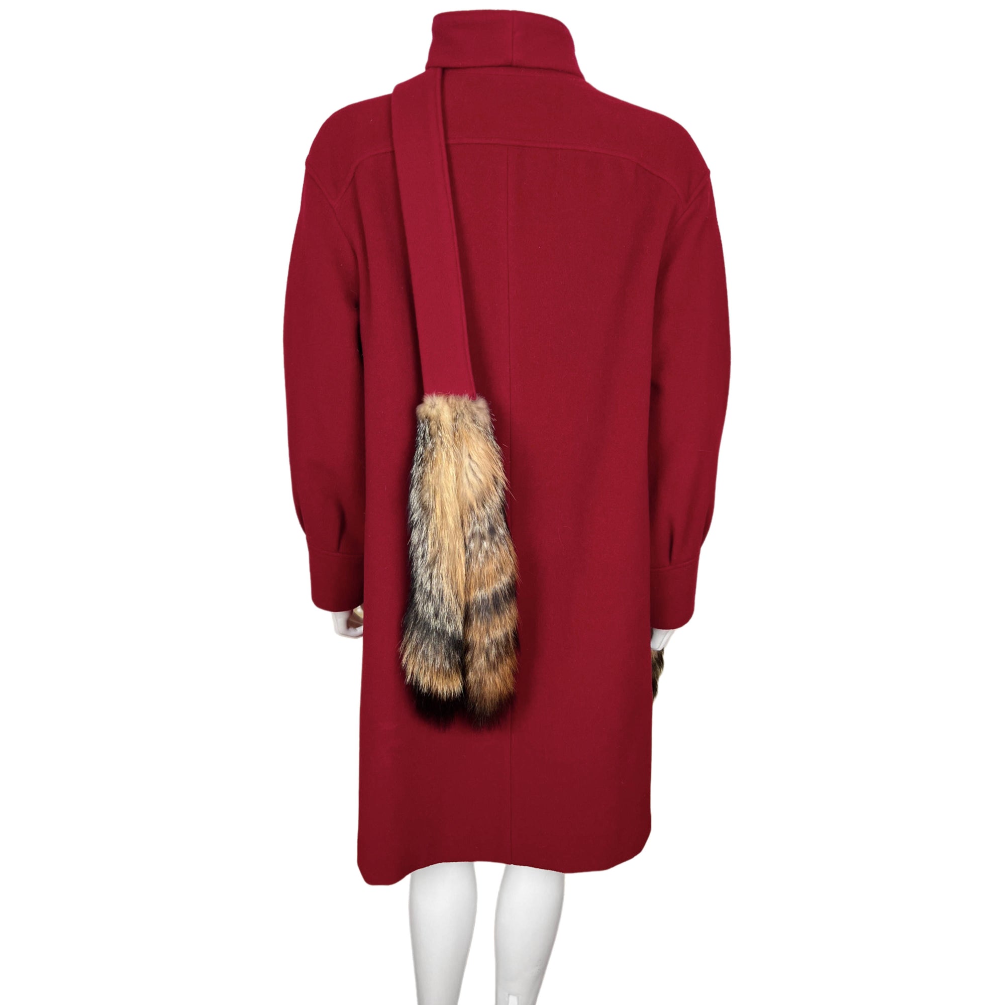 Vintage 1970s Ladies Coat Red Wool Blend Sterling Stall Sz M