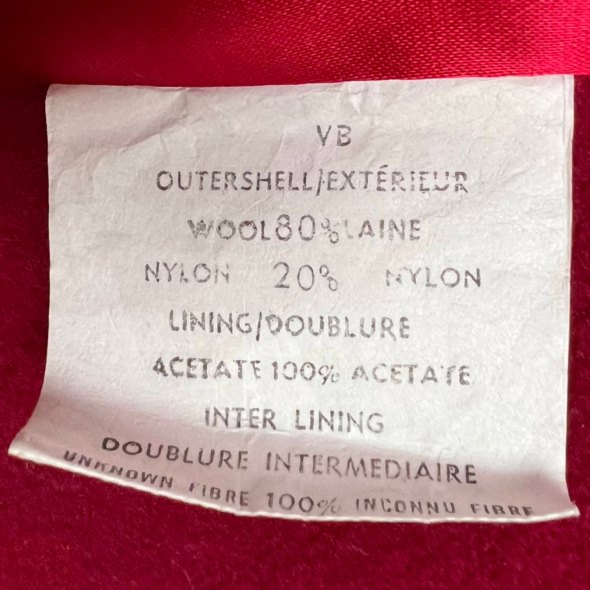 Vintage 1970s Ladies Coat Red Wool Blend Sterling Stall Sz M