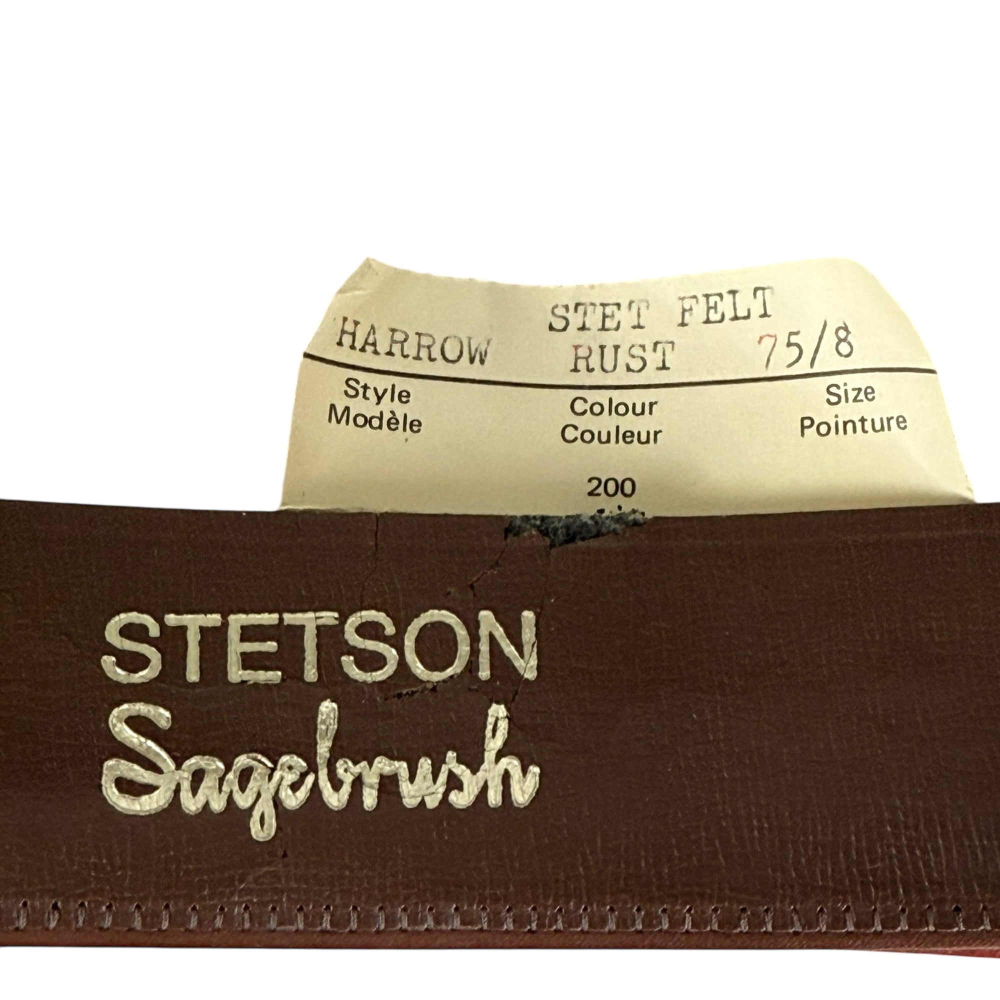 Vintage 1960s Stetson 10 Gallon Cowboy Hat Size XL 7 1/2