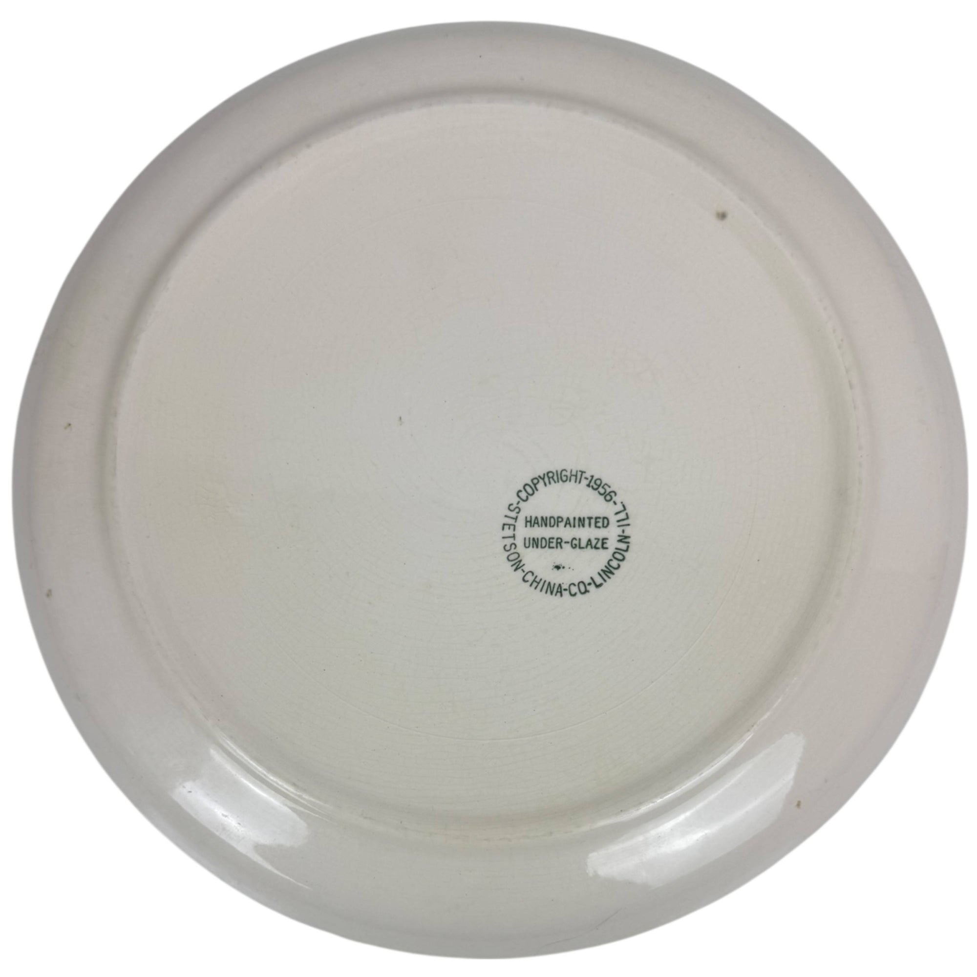 Vintage 1950s Stetson China Dinner Plates Tahiti Pattern Pink Leaves 10 1/2”