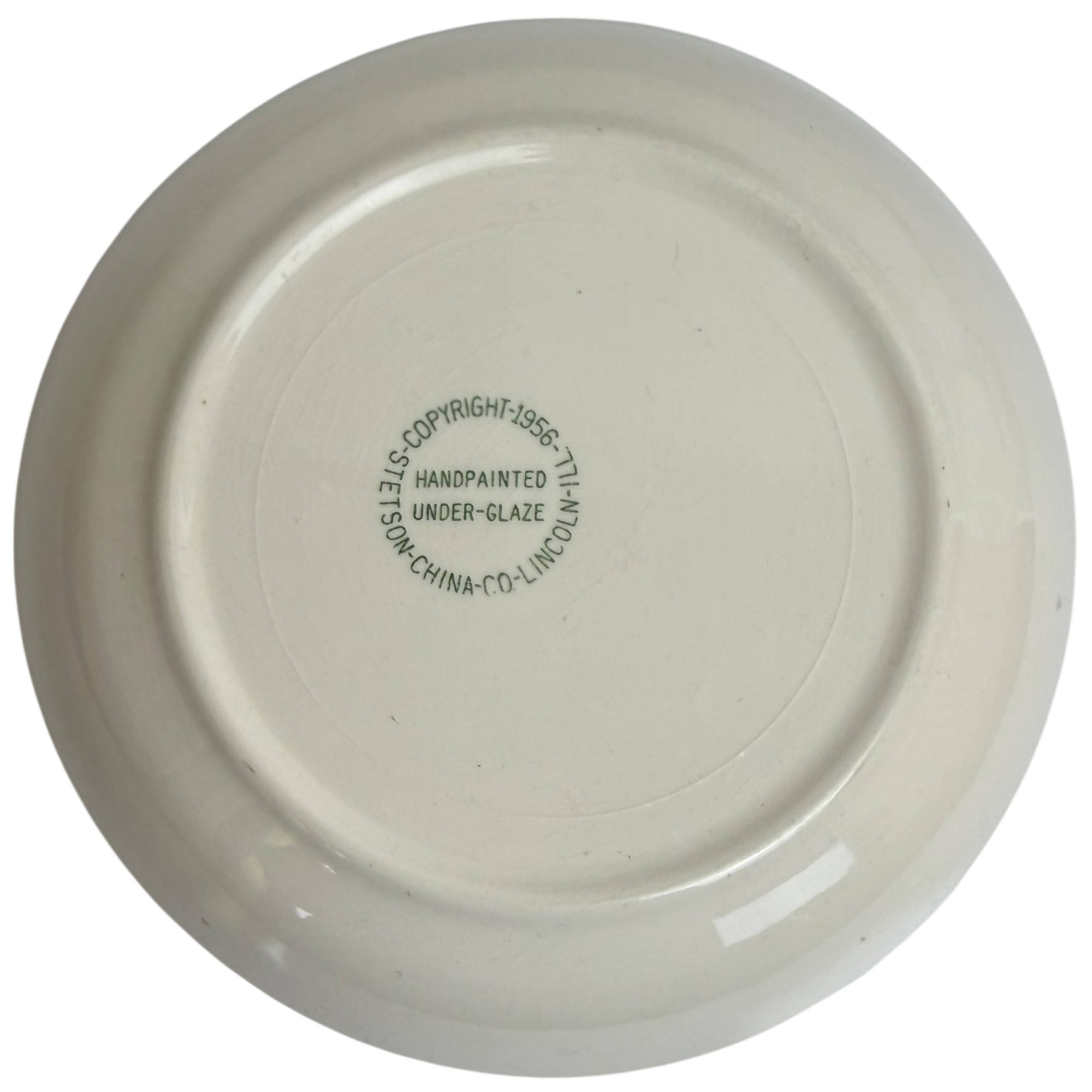 Vintage 1950s Stetson China Bowls Tahiti Pattern Pink Leaves