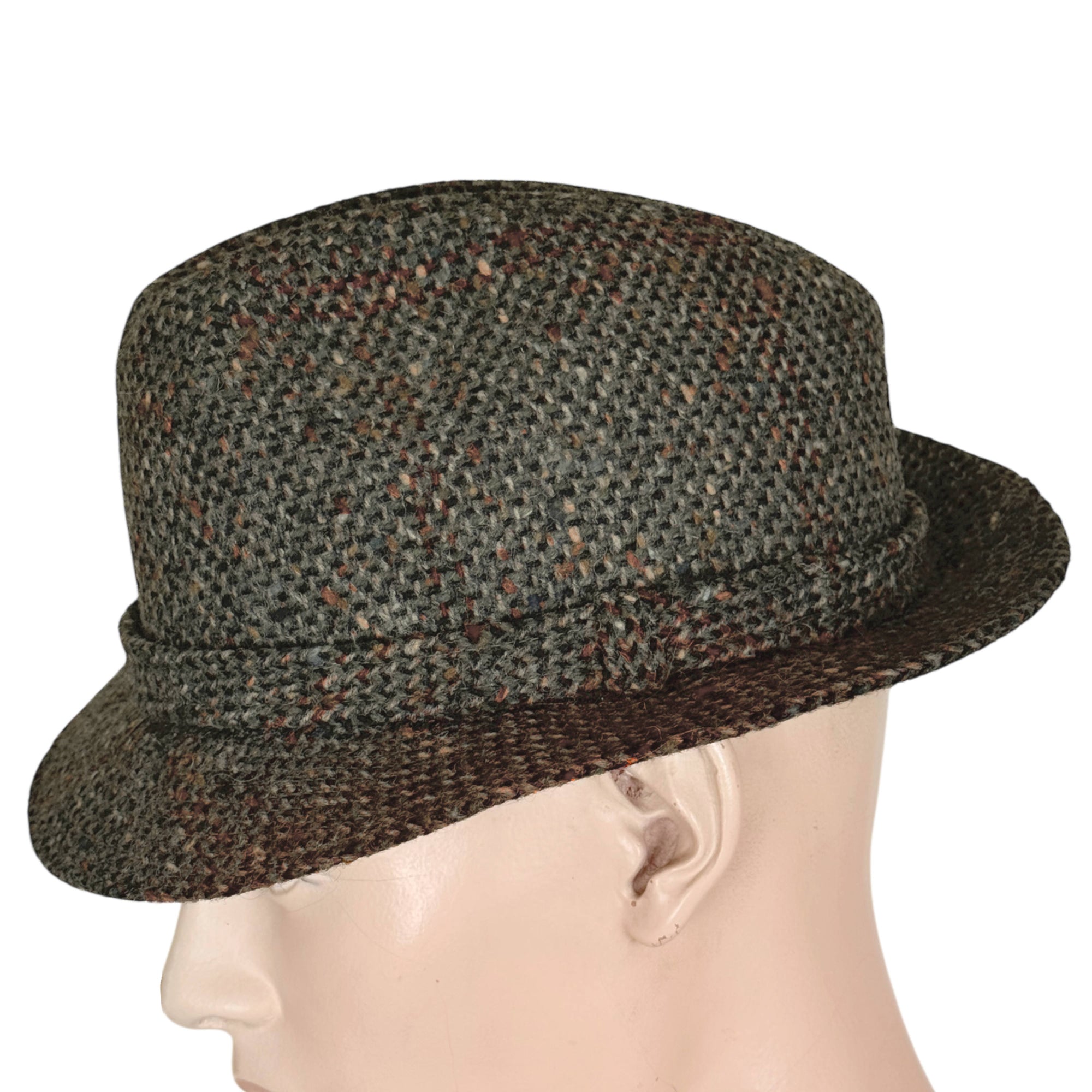 Vintage 1970s Stetson Playboy Tweed Fedora Hat Size 7 1/4 Made in Canada