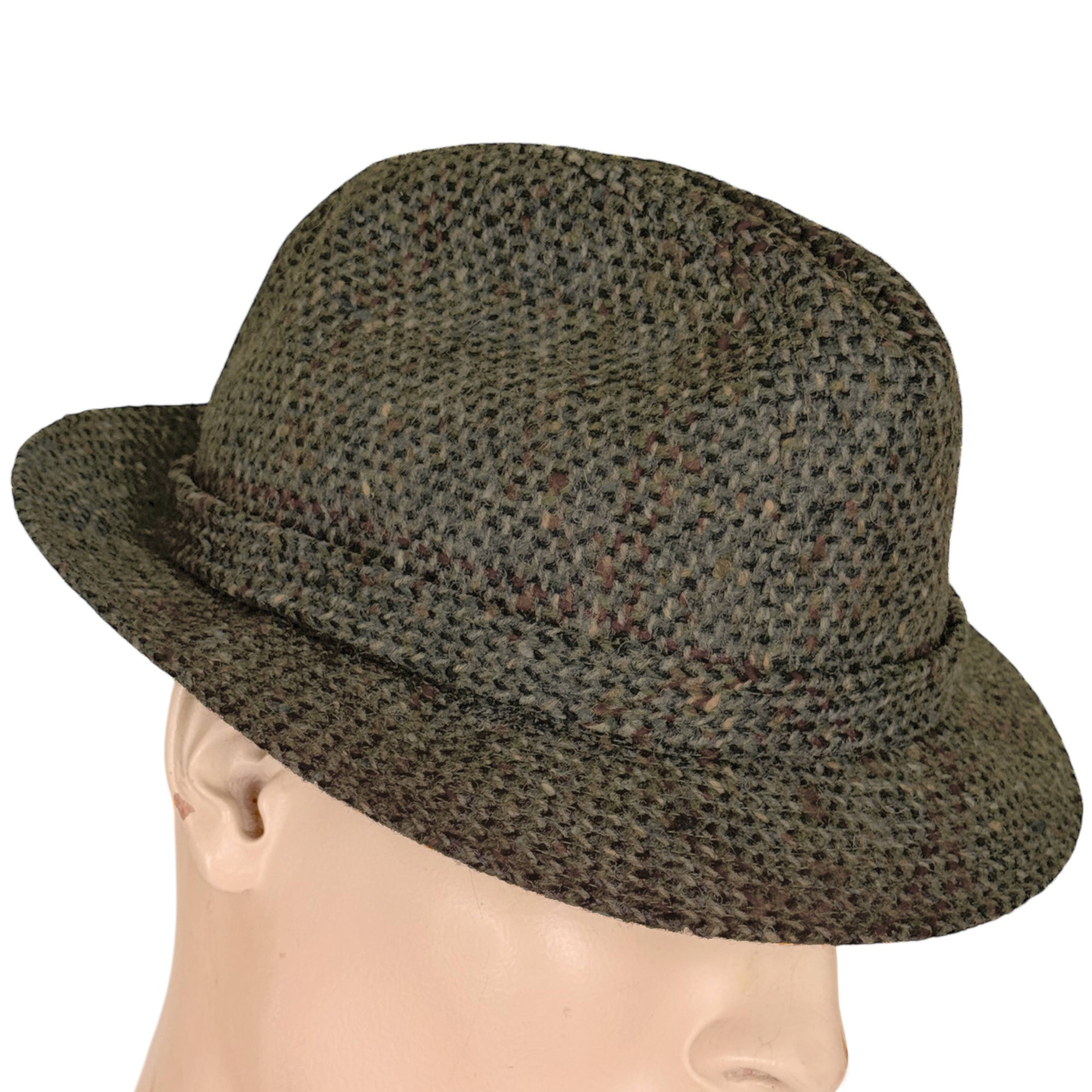 Vintage 1970s Stetson Playboy Tweed Fedora Hat Size 7 1/4 Made in Canada