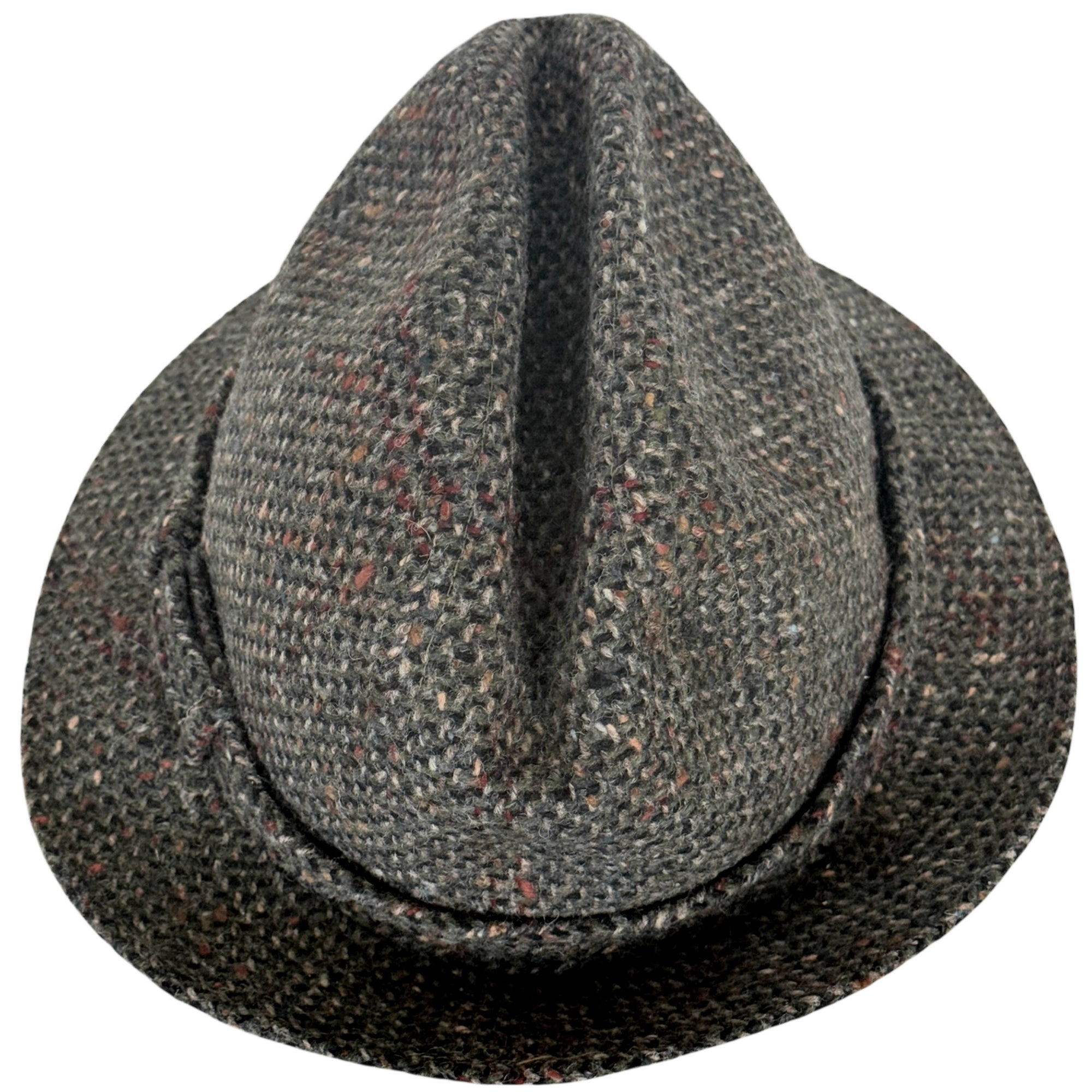 Vintage 1970s Stetson Playboy Tweed Fedora Hat Size 7 1/4 Made in Canada