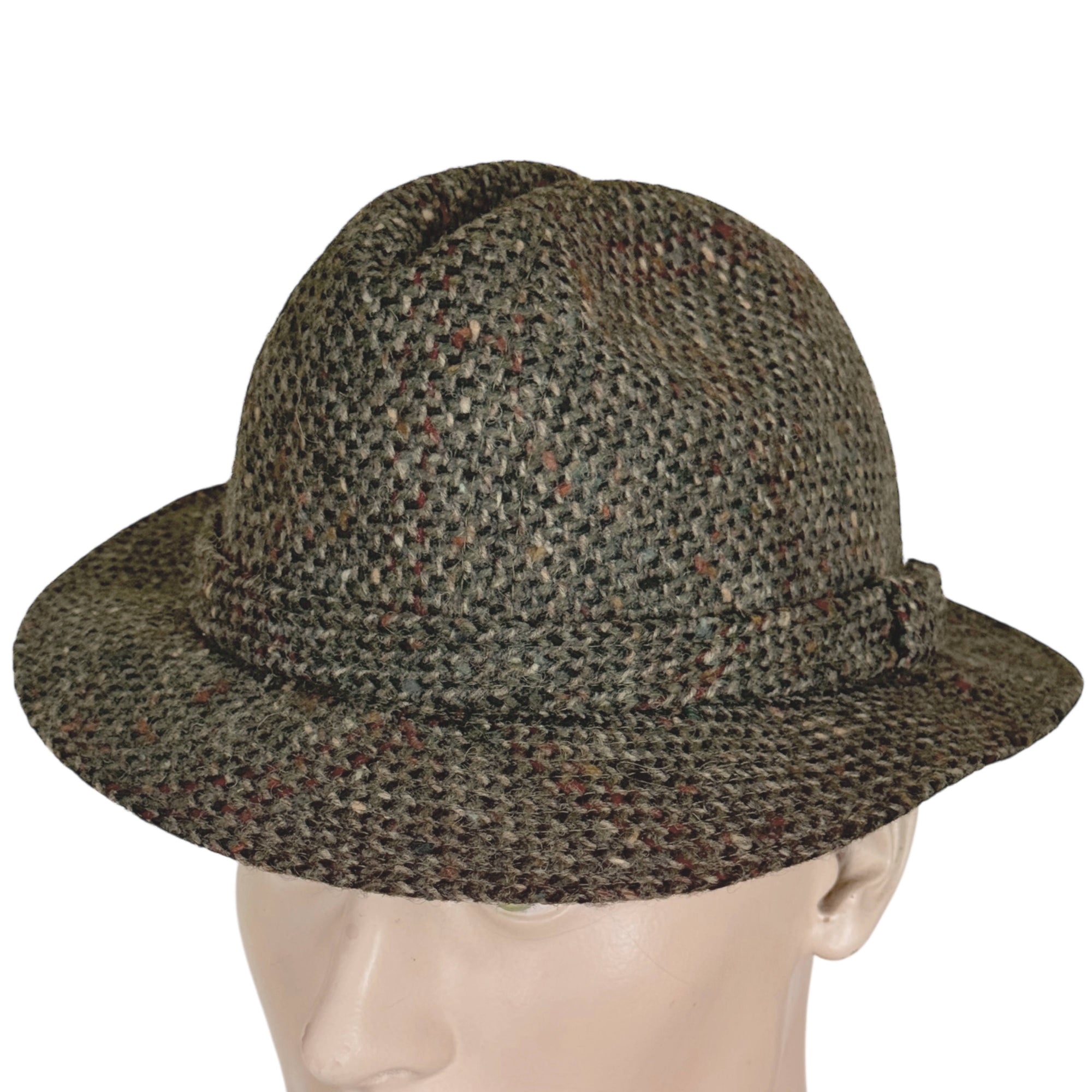 Vintage 1970s Stetson Playboy Tweed Fedora Hat Size 7 1/4 Made in Canada