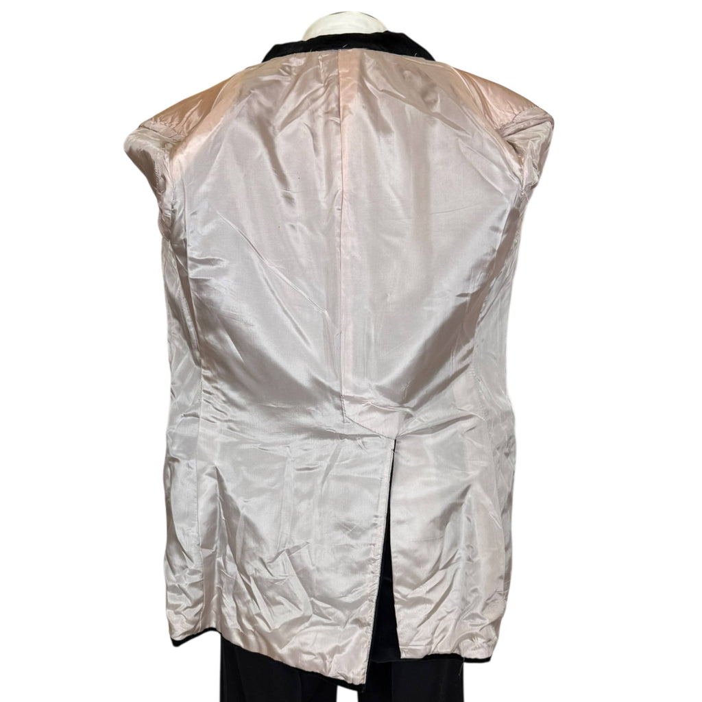 Vintage 1970s Black Velvet Jacket Custom Tailored Size S M