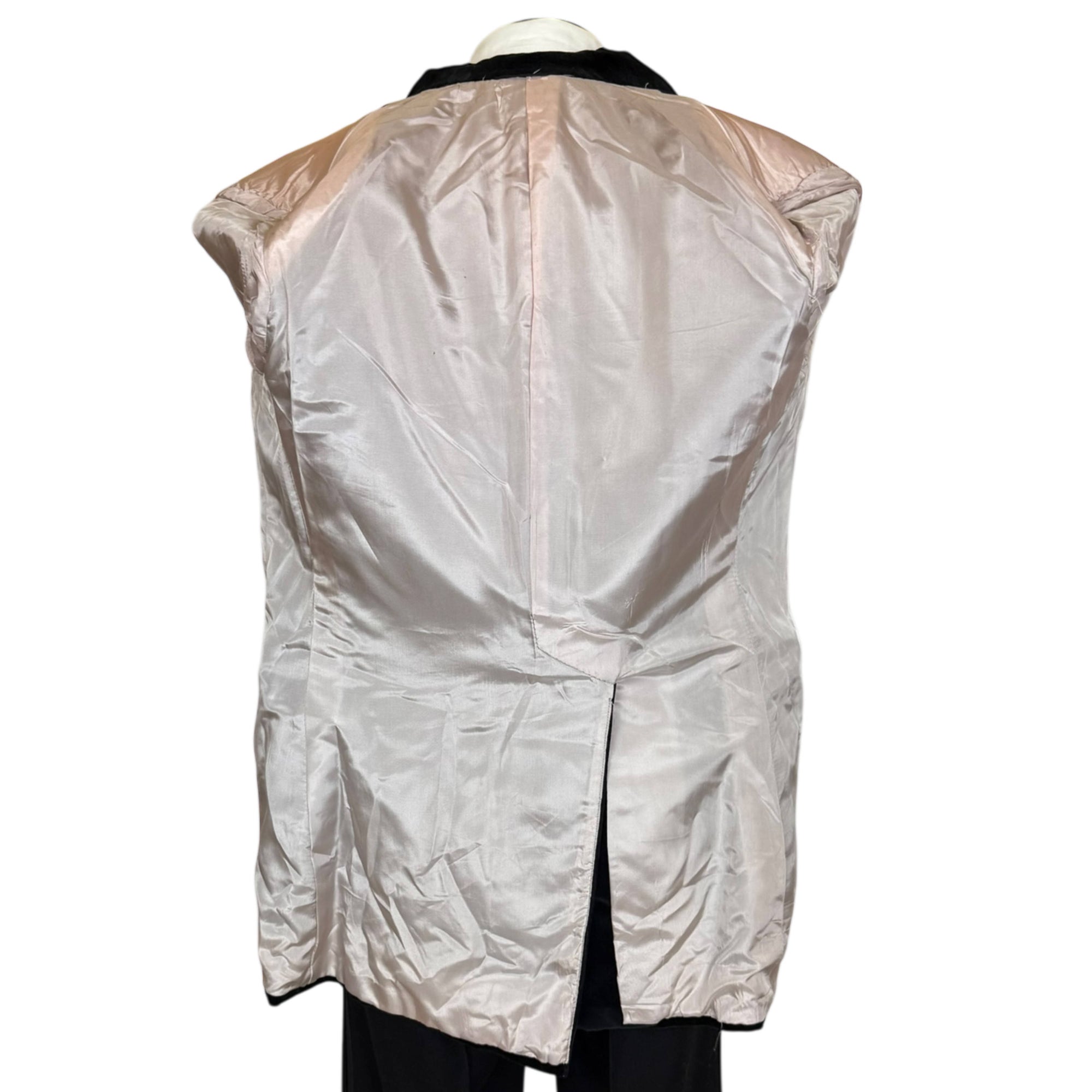 Vintage 1970s Black Velvet Jacket Custom Tailored Size S M