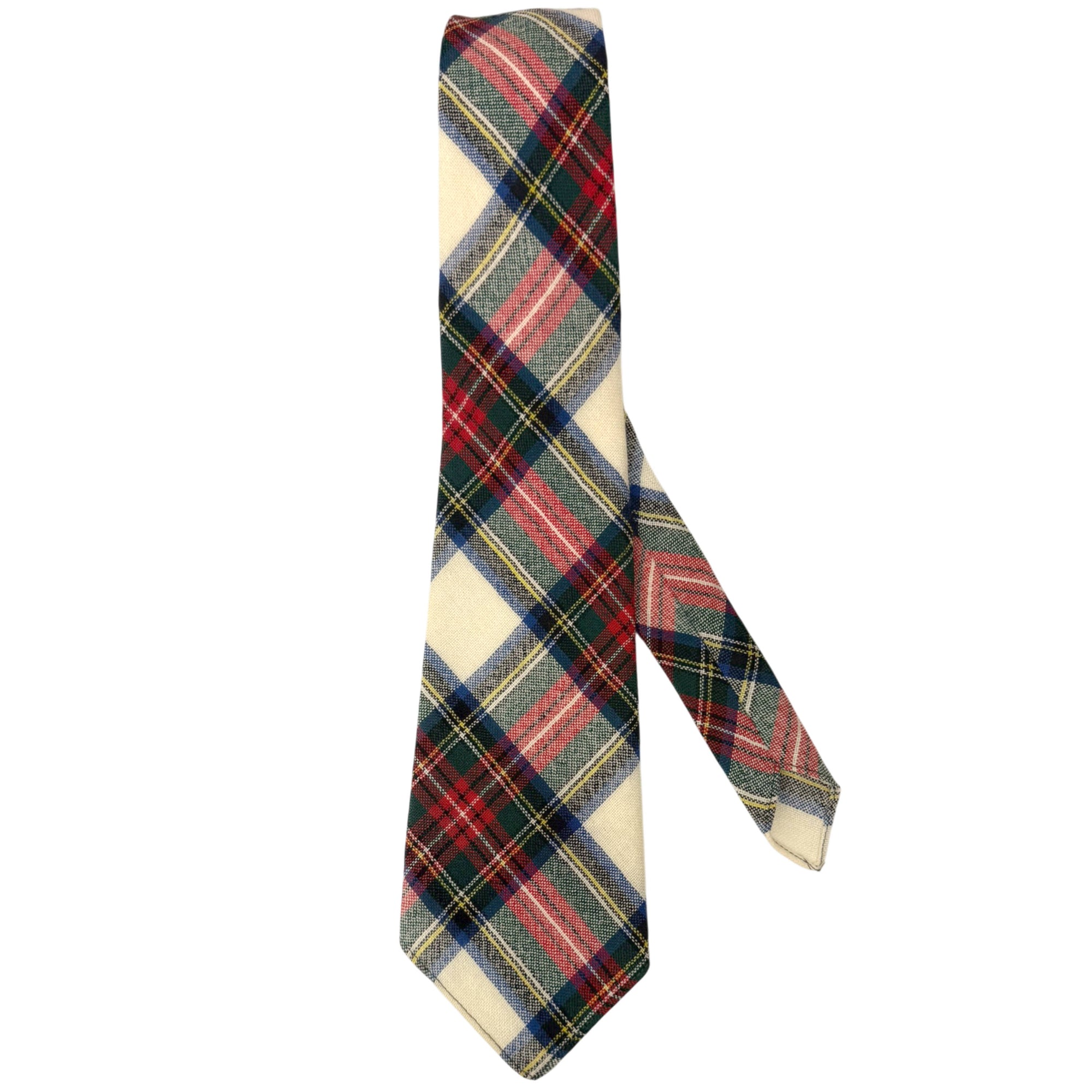 Vintage Stewart Dress Tartan Wool Tie Made in Scotland – Royal Stewart Dress Plaid Necktie
