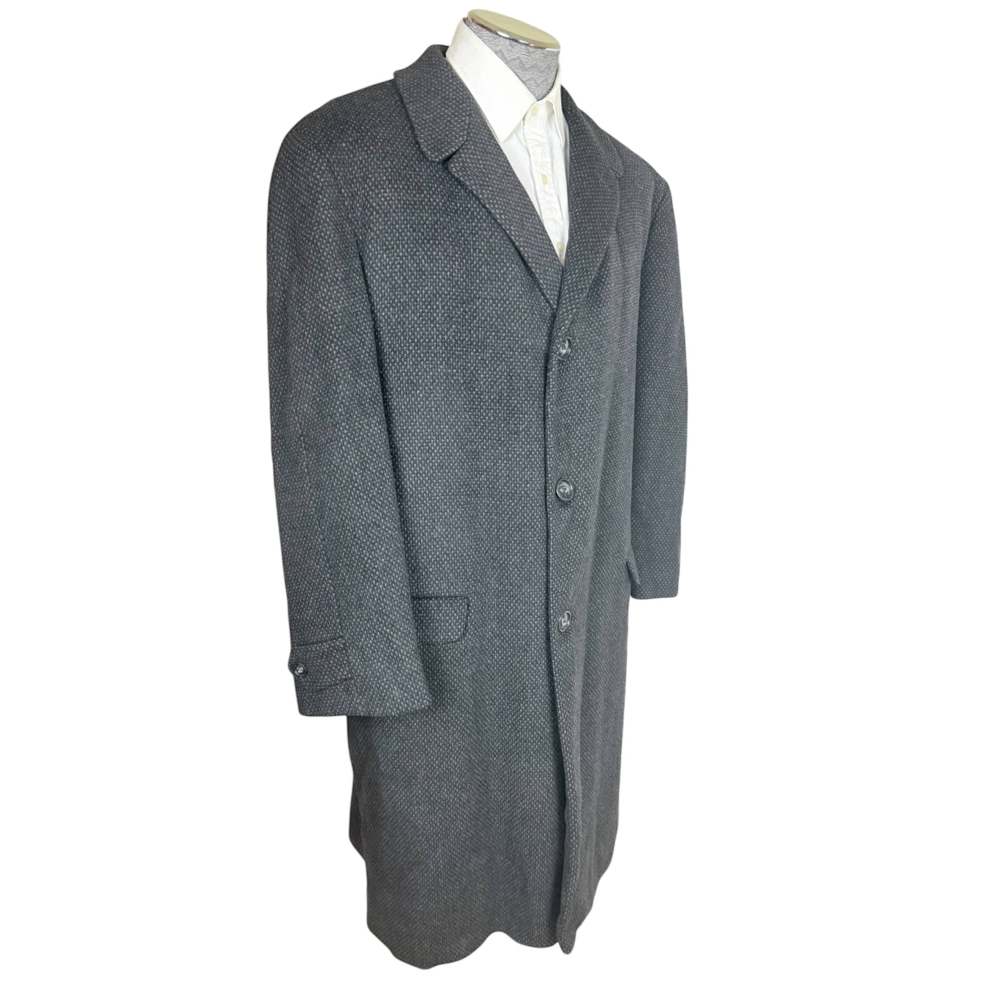 1964 Vintage Overcoat English Wool and Cashmere Size 46