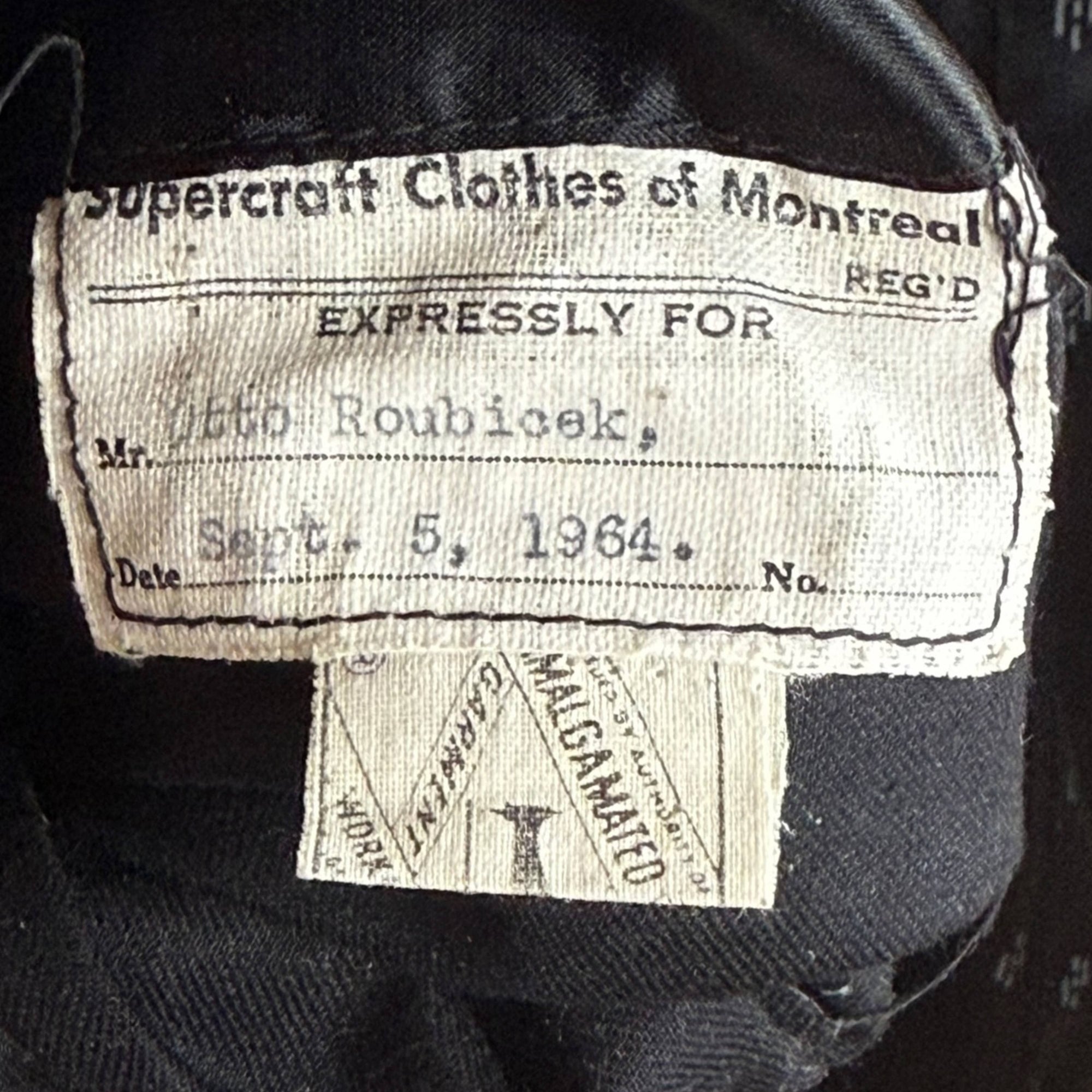 1964 Vintage Overcoat English Wool and Cashmere Size 46