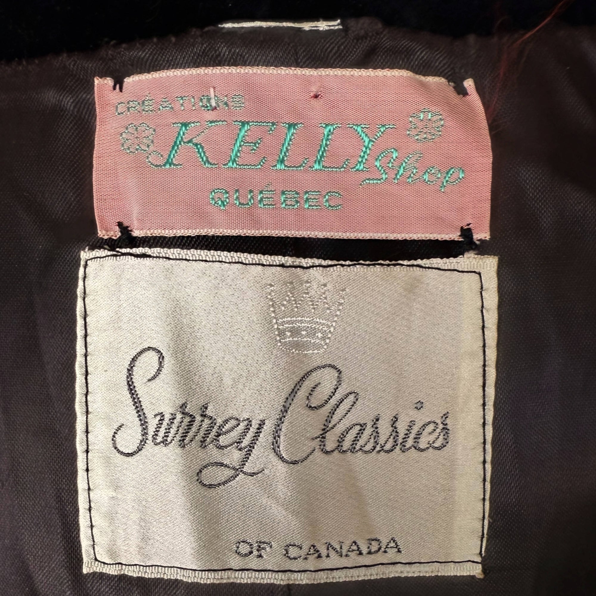 Vintage 1970s Black Velvet Hooded Cape Surrey Classics Canada Size M