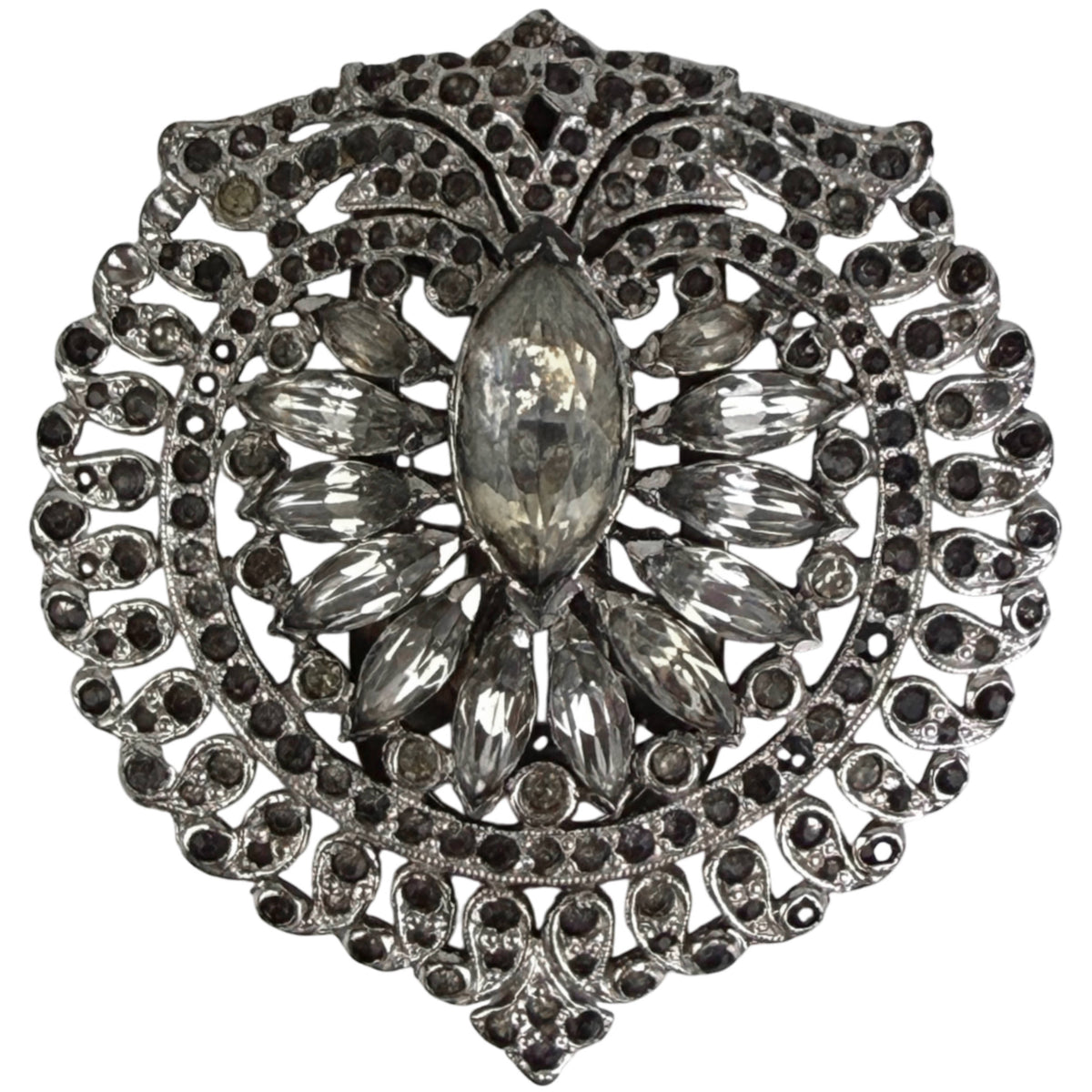 1930s KTF Trifari Art Deco rhinestone dress clip