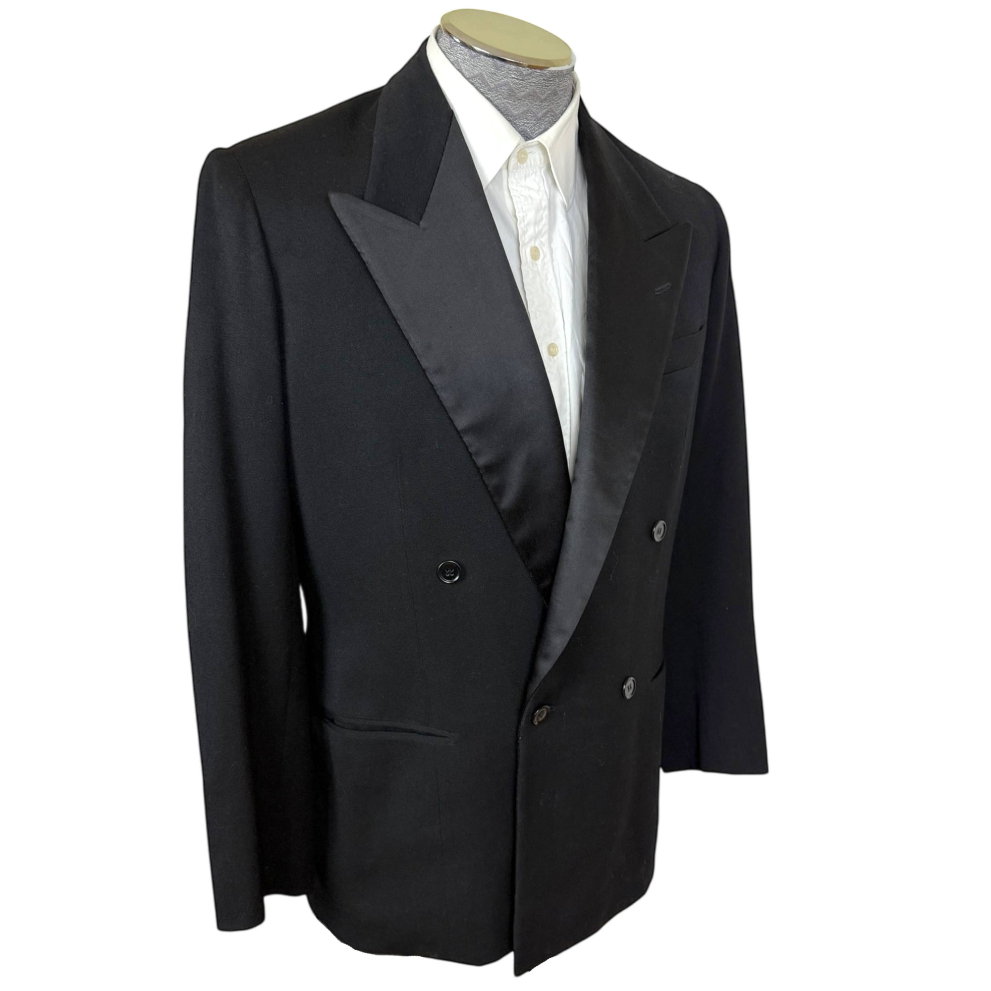 Vintage 1940s Tuxedo Jacket Hand Tailored & Finished Size M