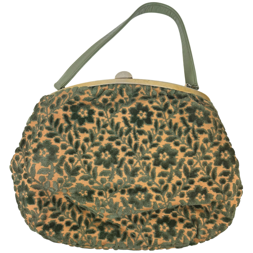 Vintage 1950s Cut Velvet Handbag by Tarkor of Montreal