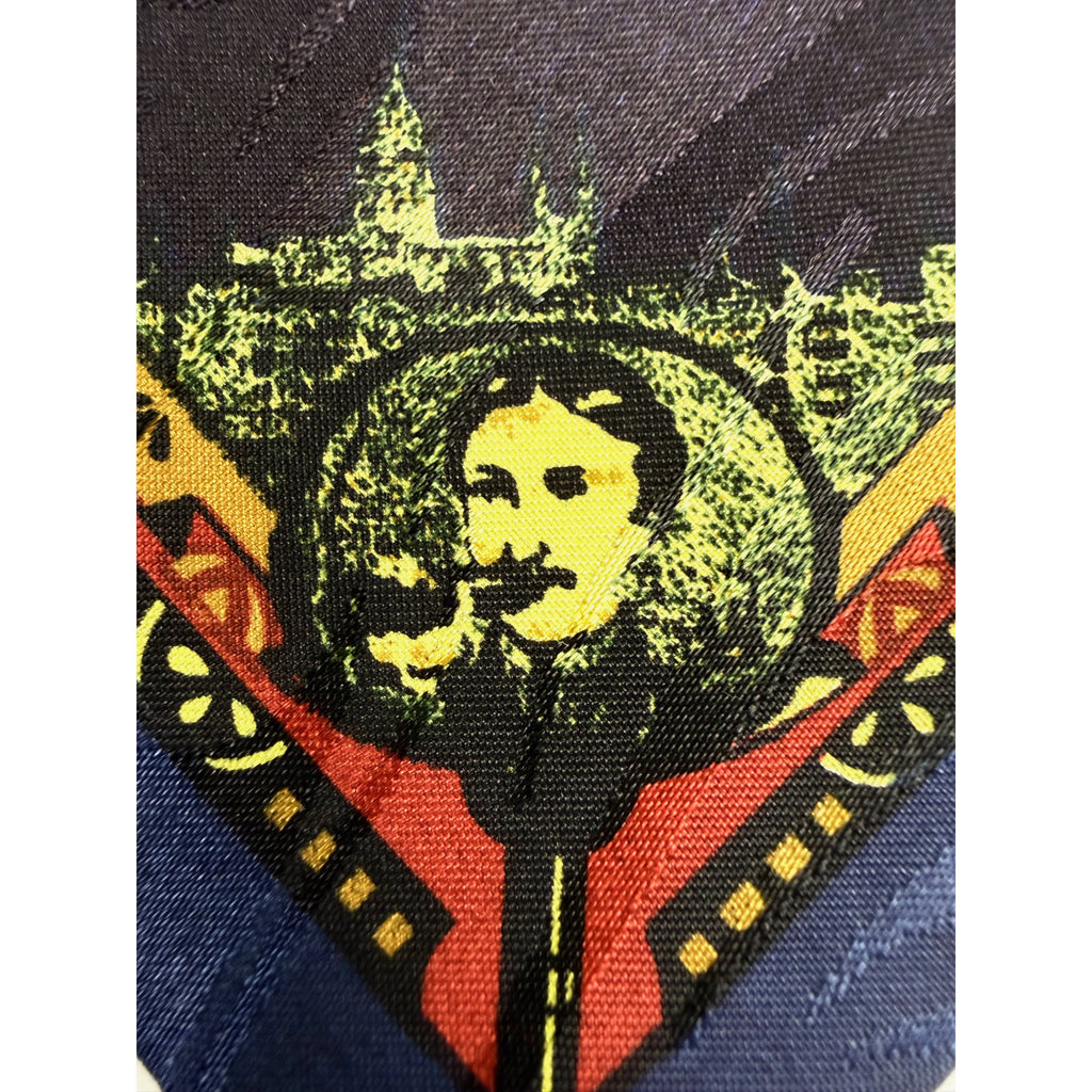 graphic illustration of alexander graham bell on tie