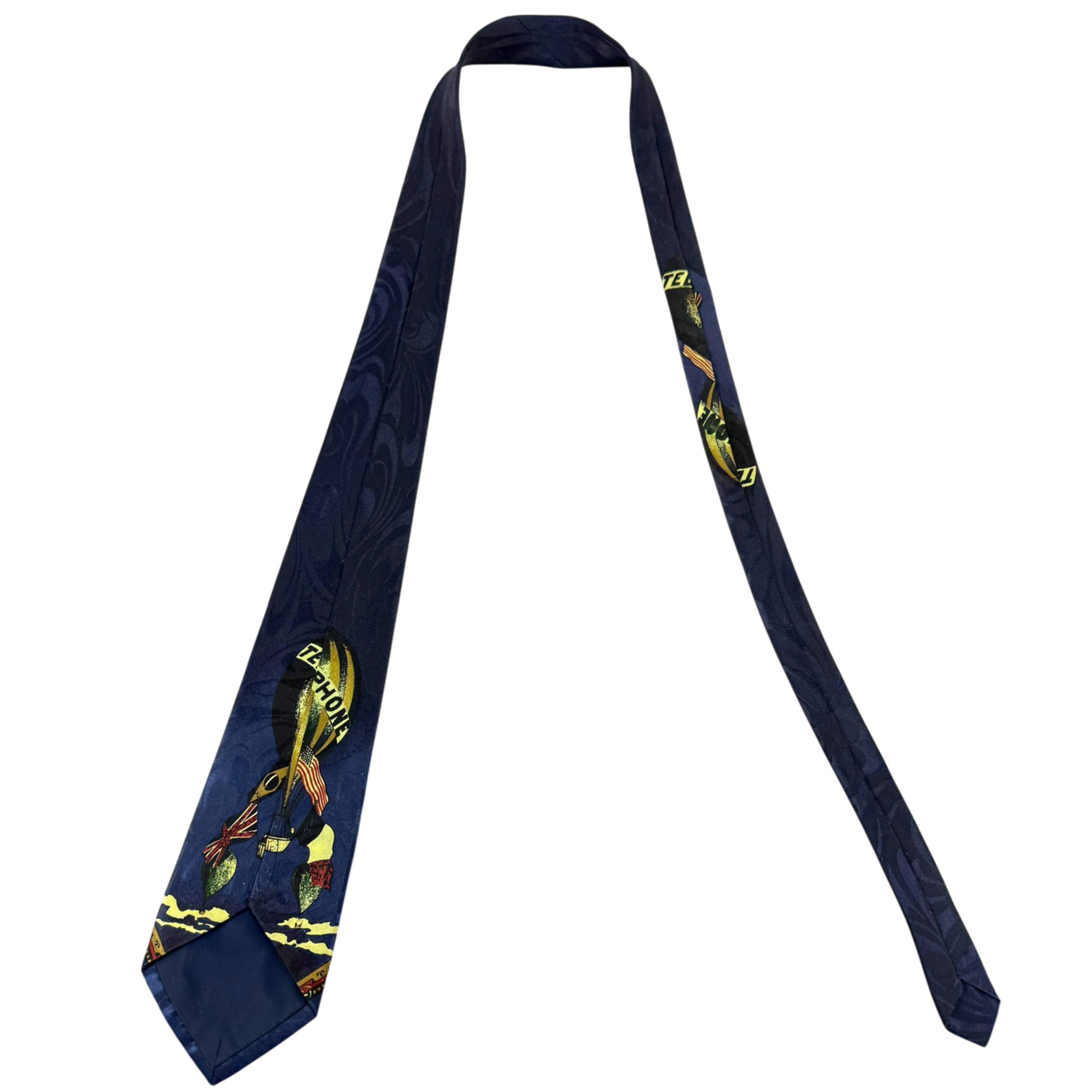 back view of telephone 100th anniversary tie