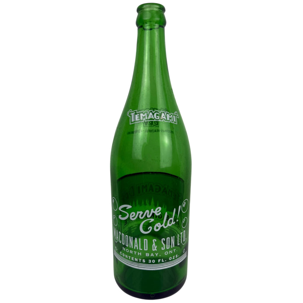 Vintage Temagami Dry Pale Ginger Ale Bottle 30 Oz North Bay