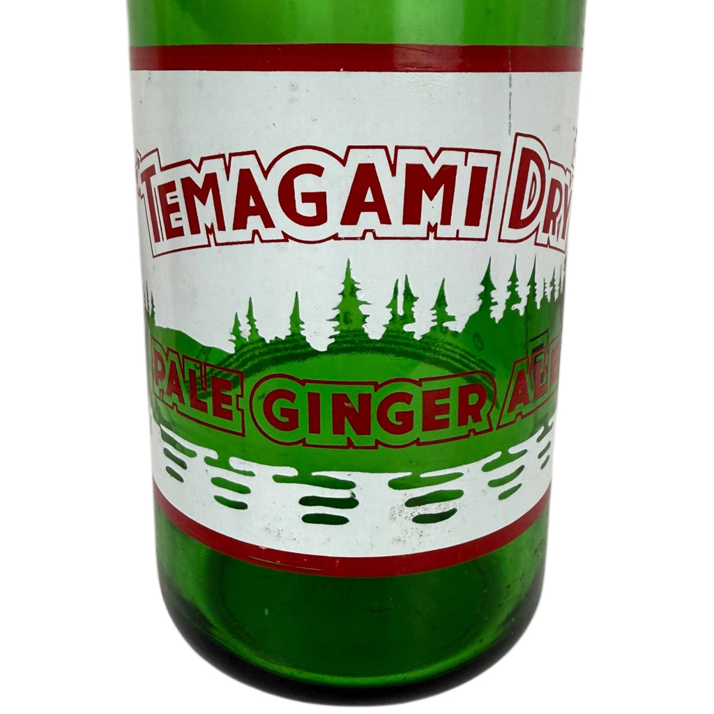 Vintage Temagami Dry Pale Ginger Ale Bottle 30 Oz North Bay