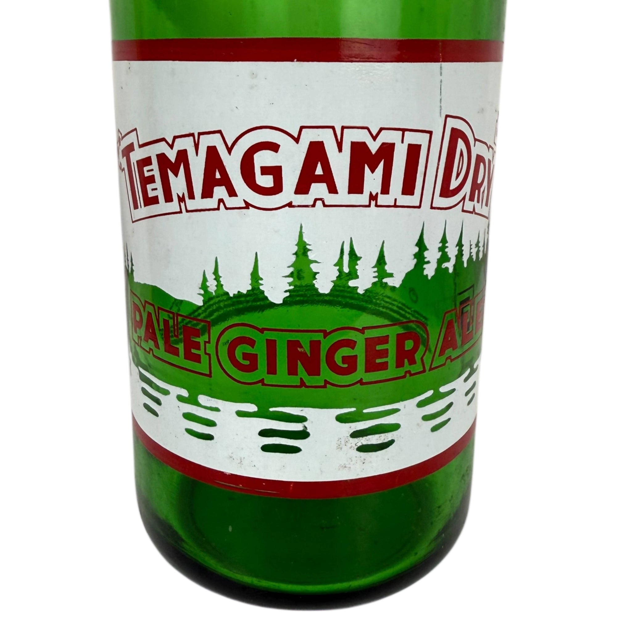 Vintage Temagami Dry Pale Ginger Ale Bottle 30 Oz North Bay