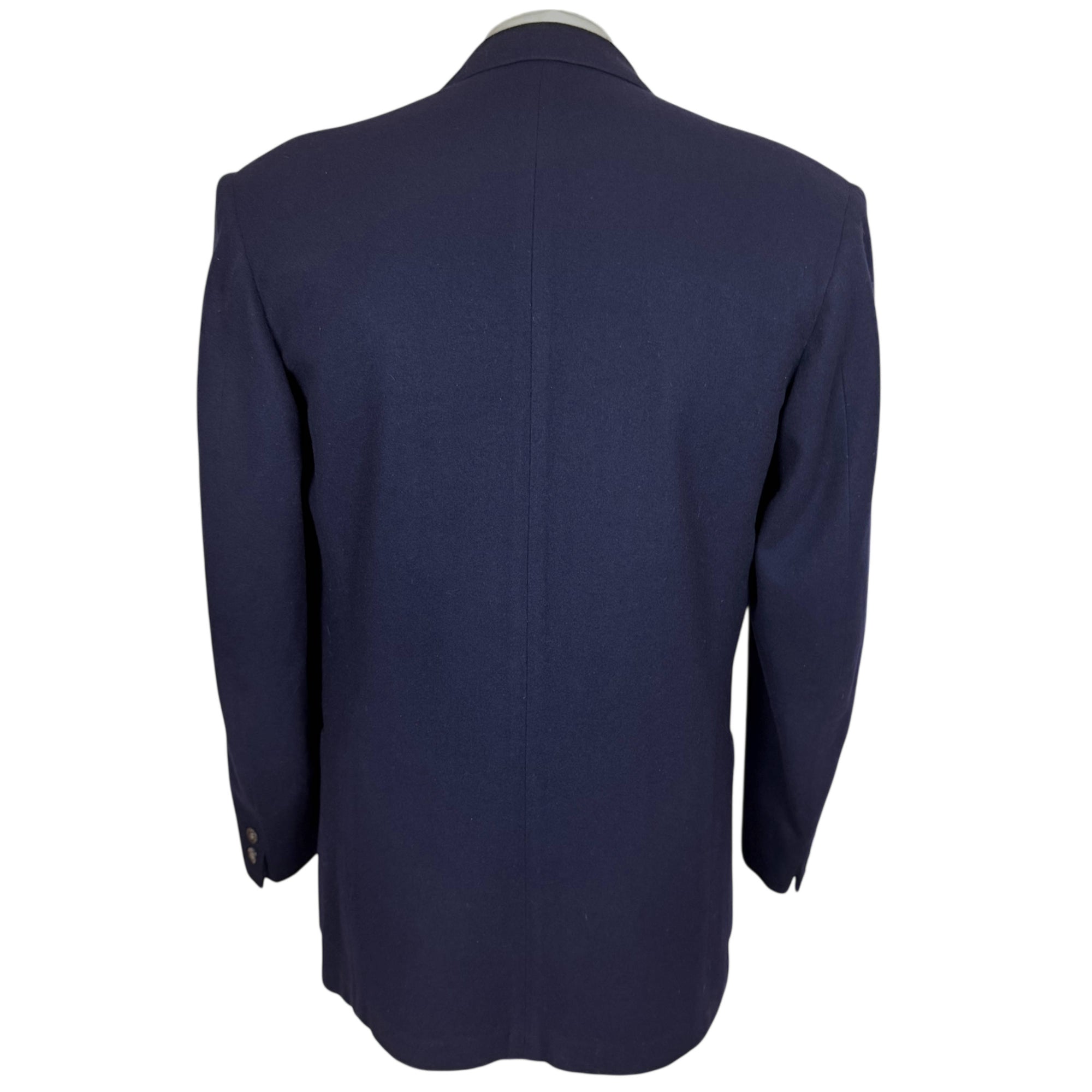 1940s 50s Vintage Wool Blue Blazer Double-Breasted Size M