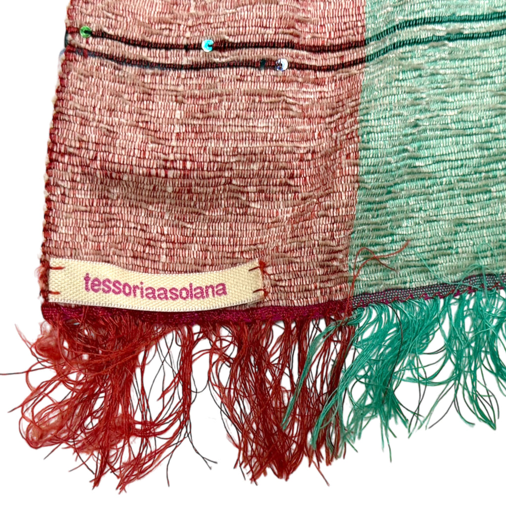 Vintage Tessoria Asolana Shawl Hand Woven Wool & Silk Scarf