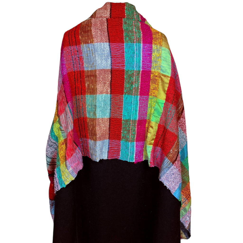 Vintage Tessoria Asolana Shawl Hand Woven Wool & Silk Scarf