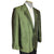 Vintage 1970s Suit Jacket Green Thai Silk Mens Size L