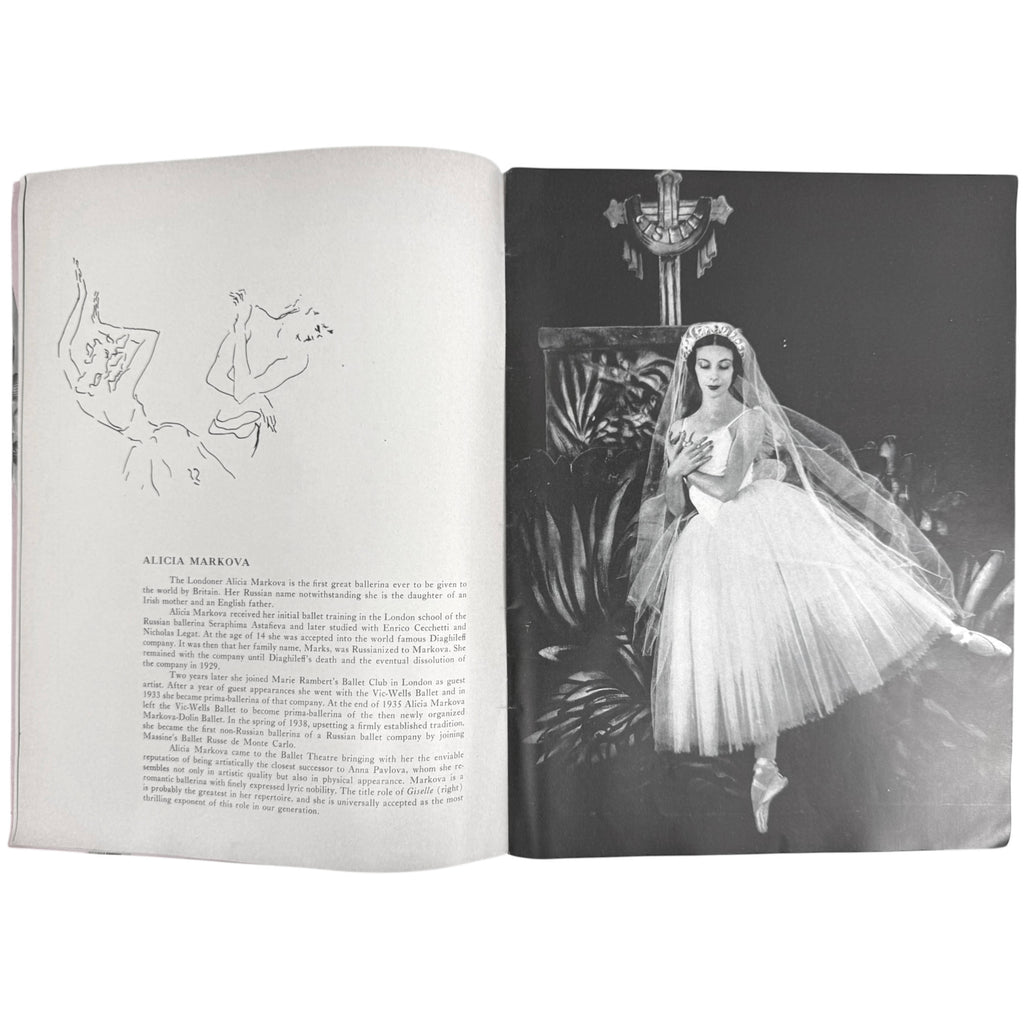 alicia markova bio in 1942 ballet program
