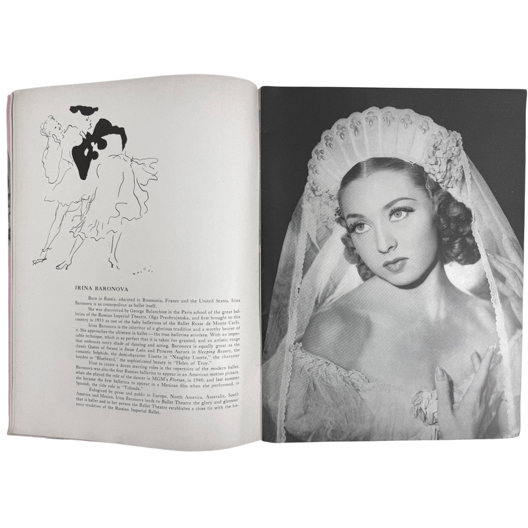 irina baronova bio 1942 ballet theatre program