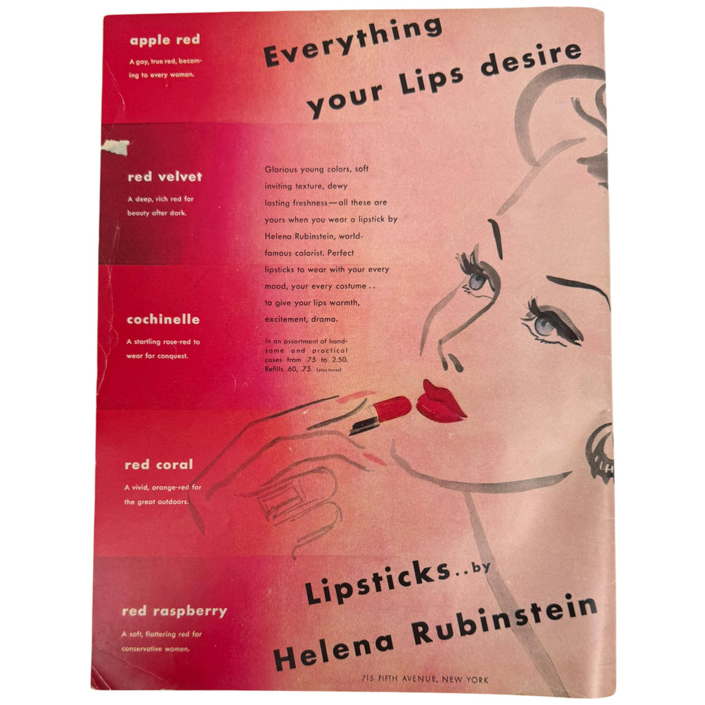 helena rubinstein ad back cover ballet theatre program 1942