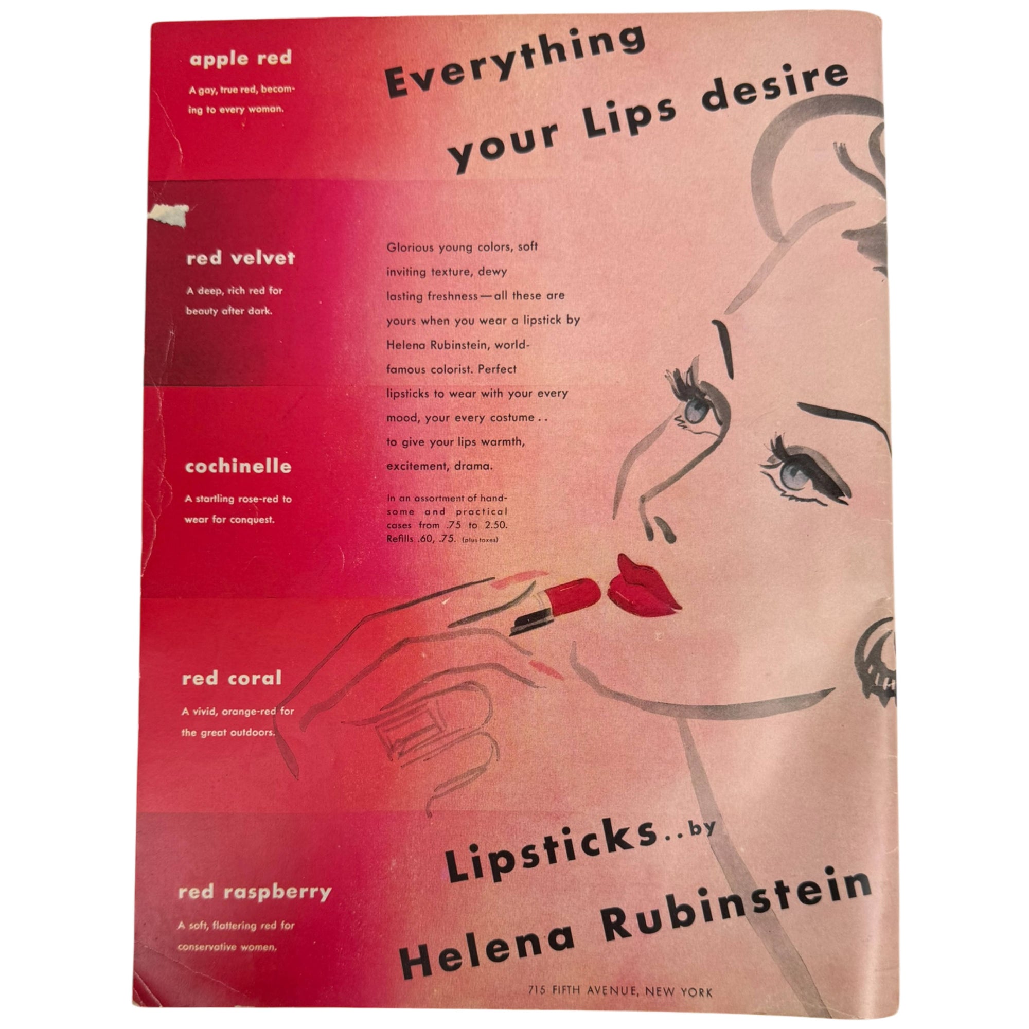 helena rubinstein ad back cover ballet theatre program 1942