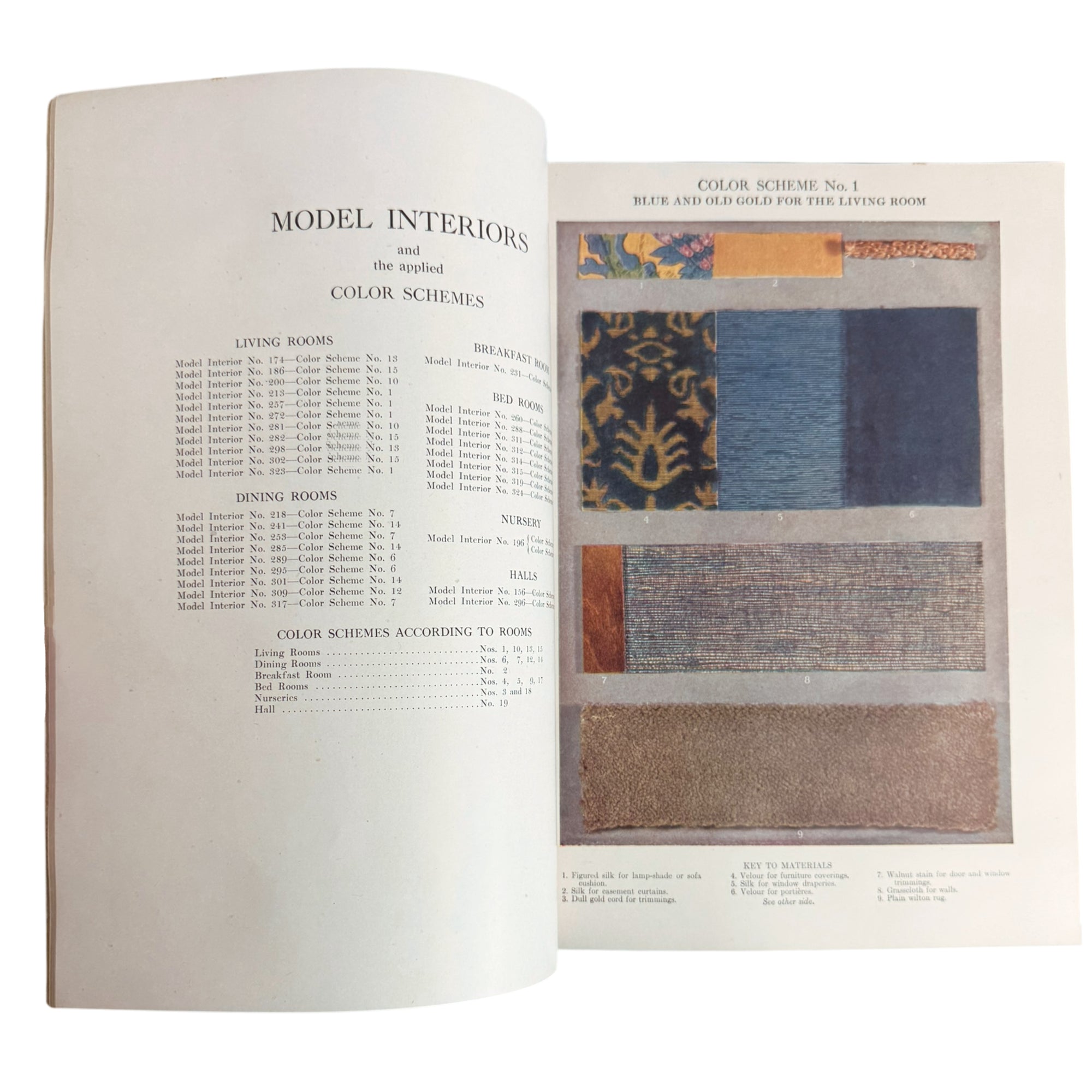 detail page of model interiors and color schemes How to Select Furnishings for the Home