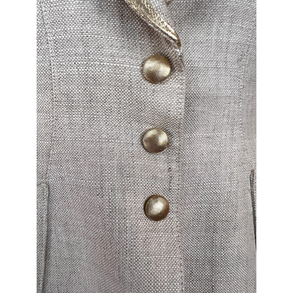 Vintage 1980s Thierry Mugler Suit Jacket Linen Size 40