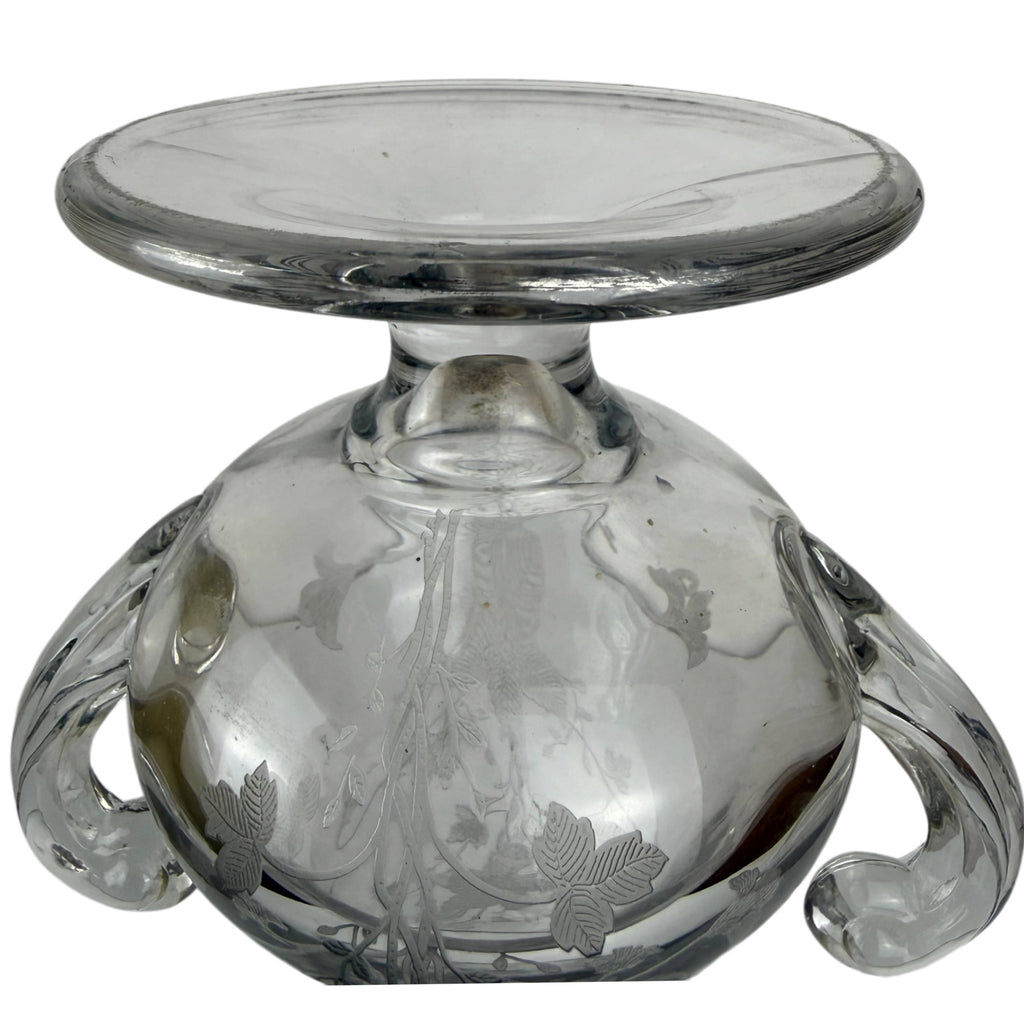 foot of etched glass vase