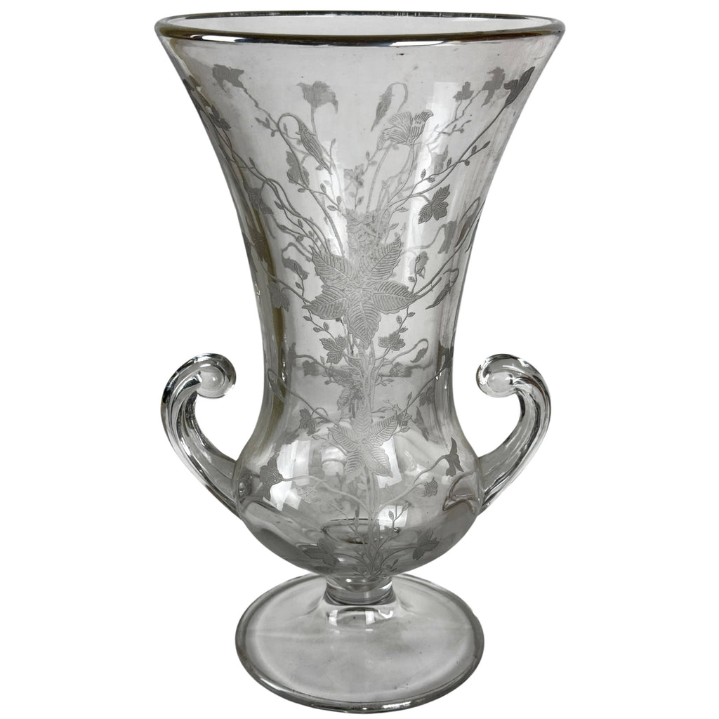other side view of Tiffin No. 319  Etched Glass Vase