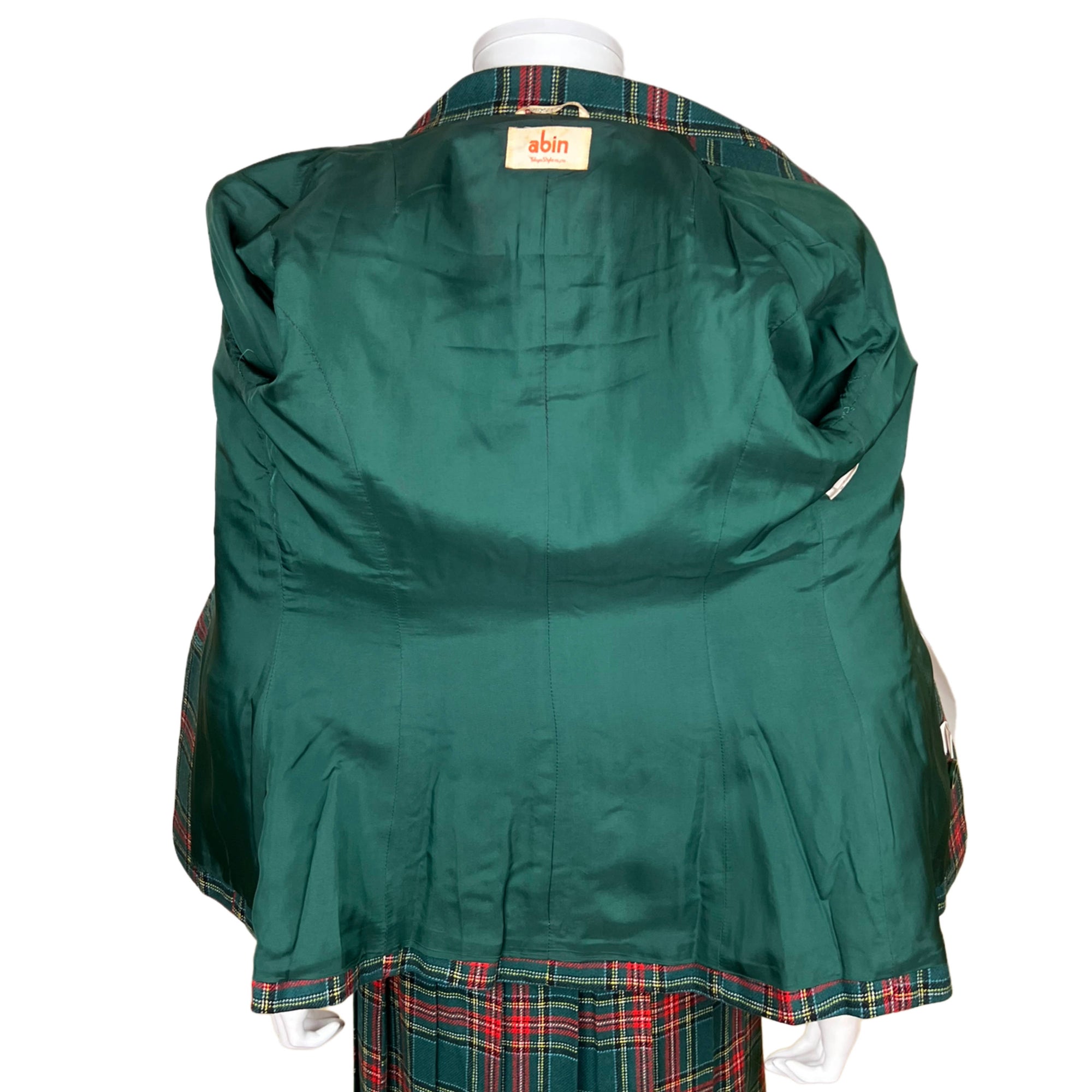 1970s Vintage Tartan Wool Suit Princess Mary Stewart Ptn Sml