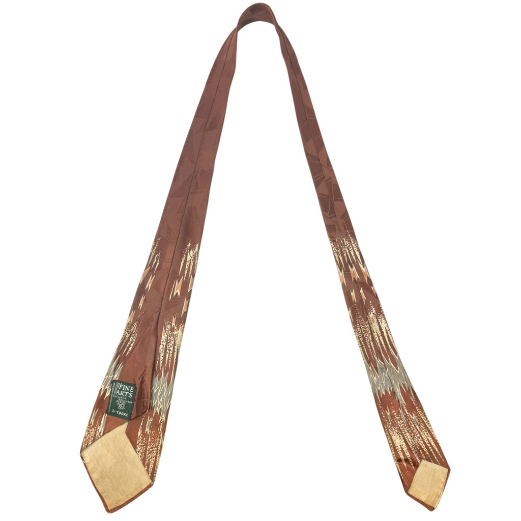 Back view of vintage Tooke Fine Arts necktie