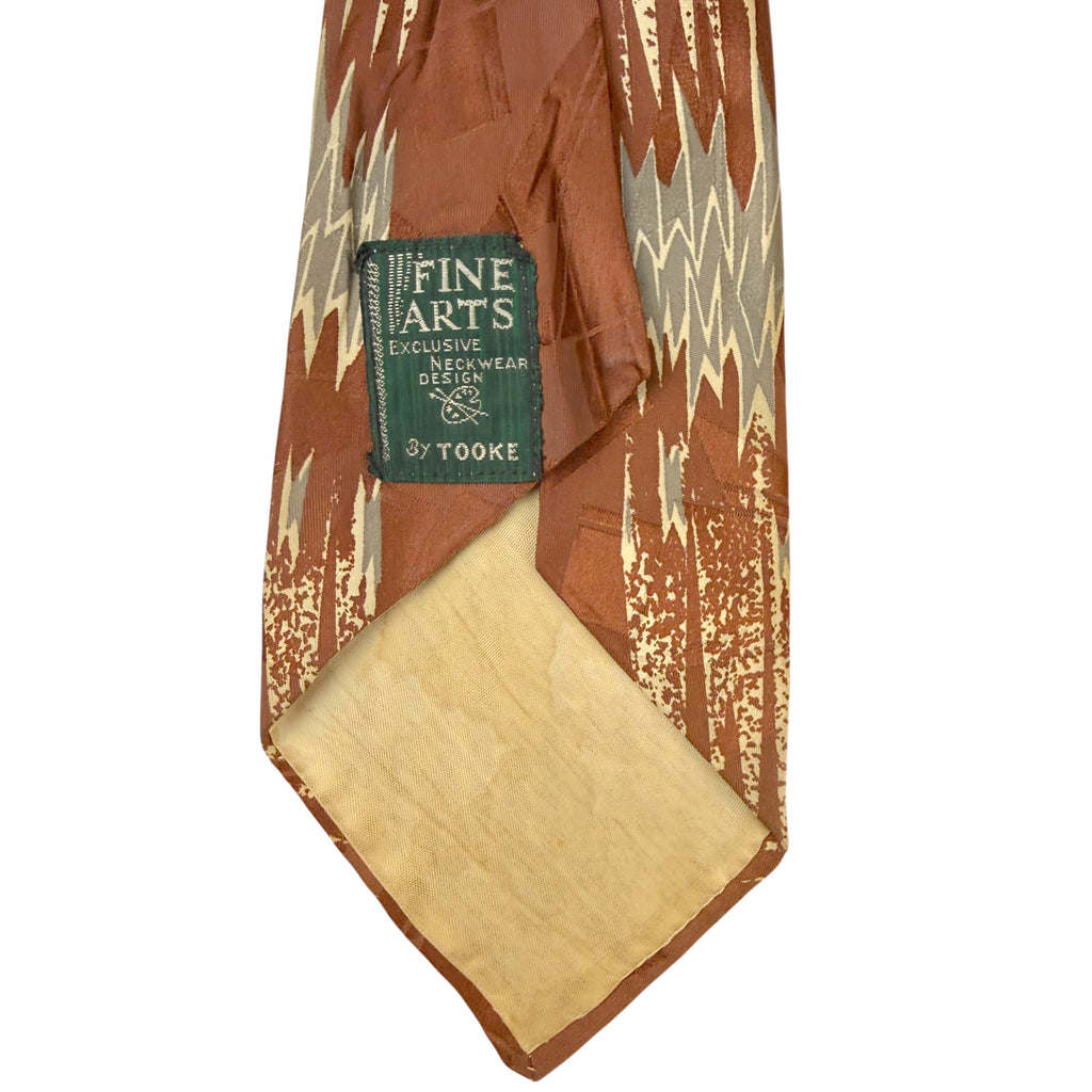 1940s tie label fine arts exclusive neckwear design by tooke