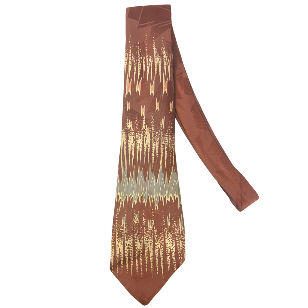 Vintage 1940s Tooke Fine Arts geometric necktie front view