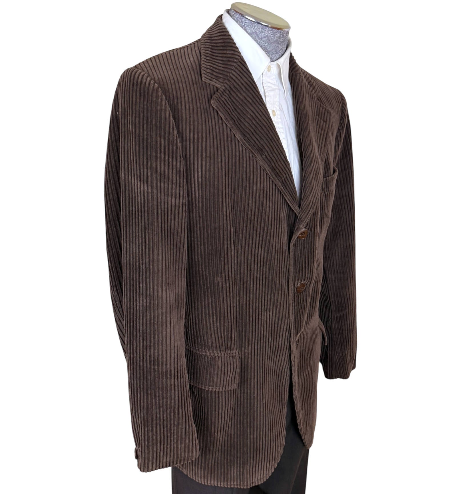 Vintage 1960s Brown Corduroy Jacket Robusta Trenker Germany Size L