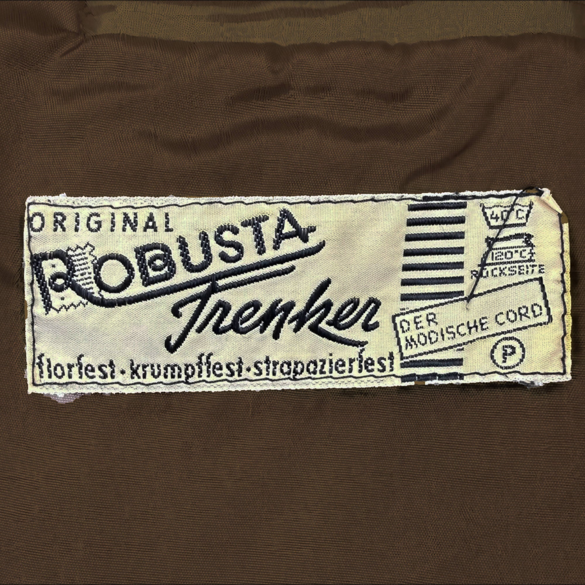 Vintage 1960s Brown Corduroy Jacket Robusta Trenker Germany Size L