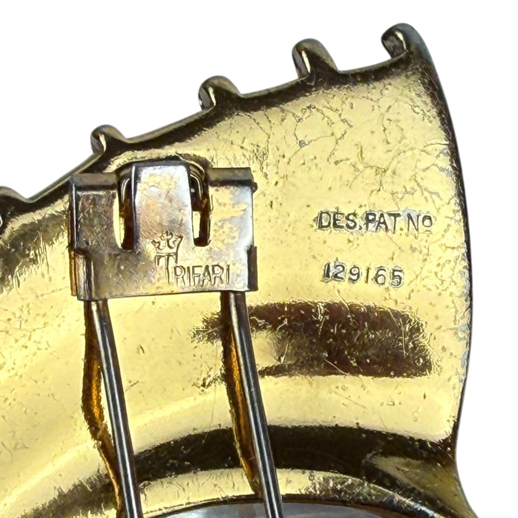 Patent 129165 Trifari fish fur clip from 1941