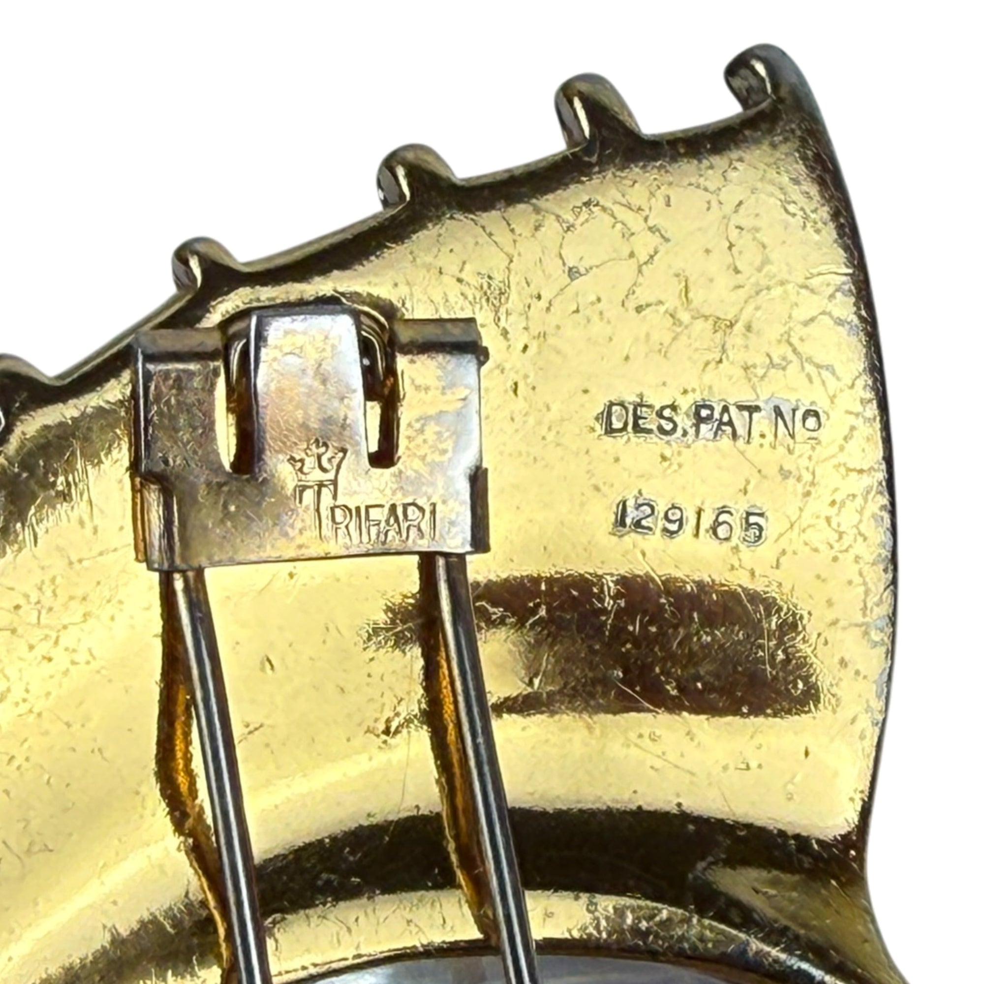 Patent 129165 Trifari fish fur clip from 1941