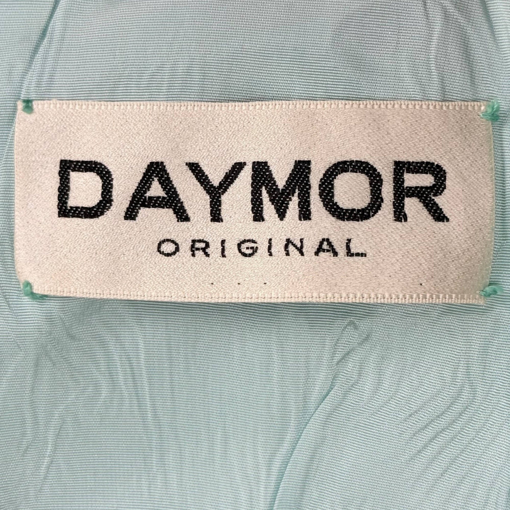 Vintage 1960s Dress and Jacket Ensemble by Daymore Turquoise w Beaded Collar