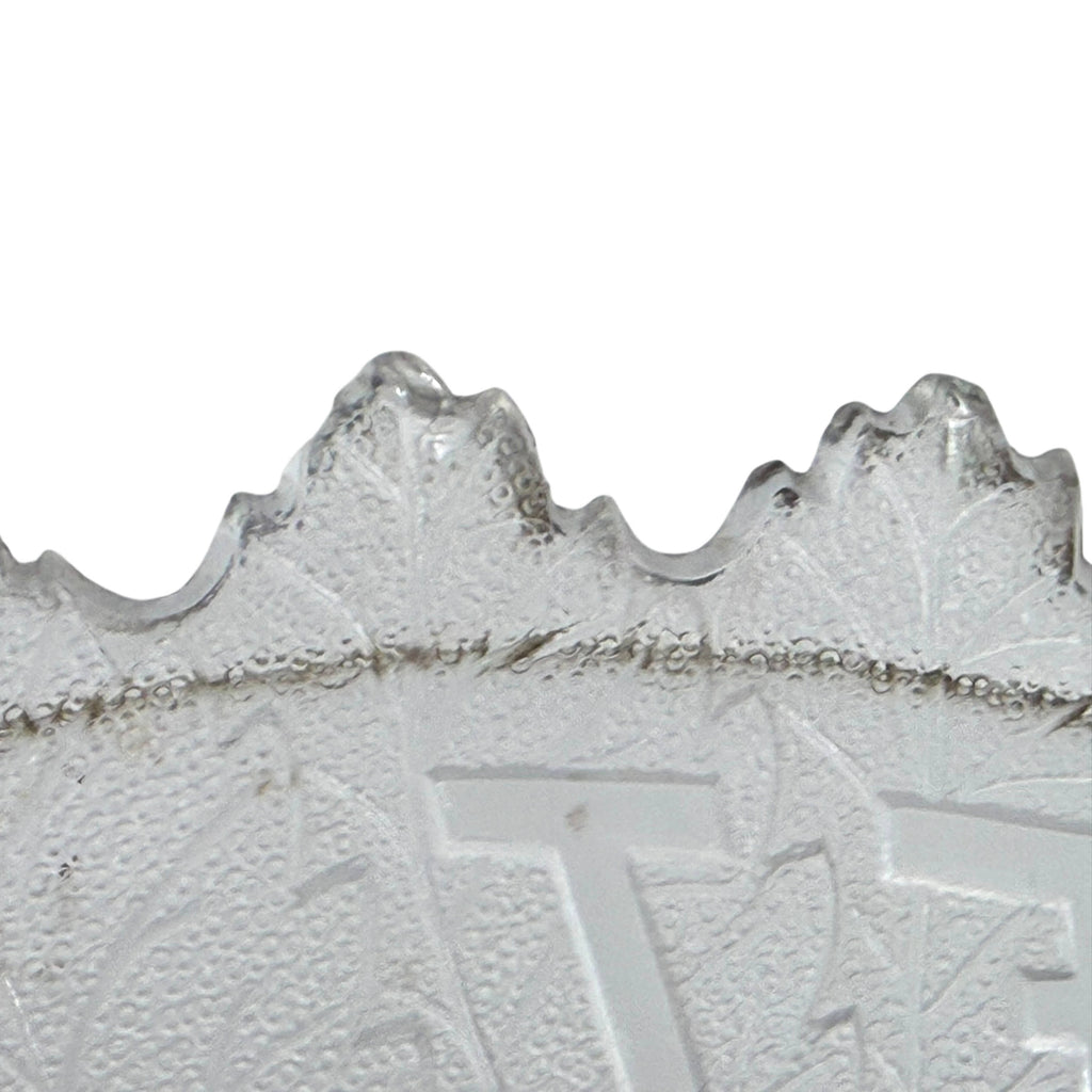 EAPG Ulysses S Grant Commemorative Plate Clear Pressed Glass 1885 Memorial Let Us Have Peace