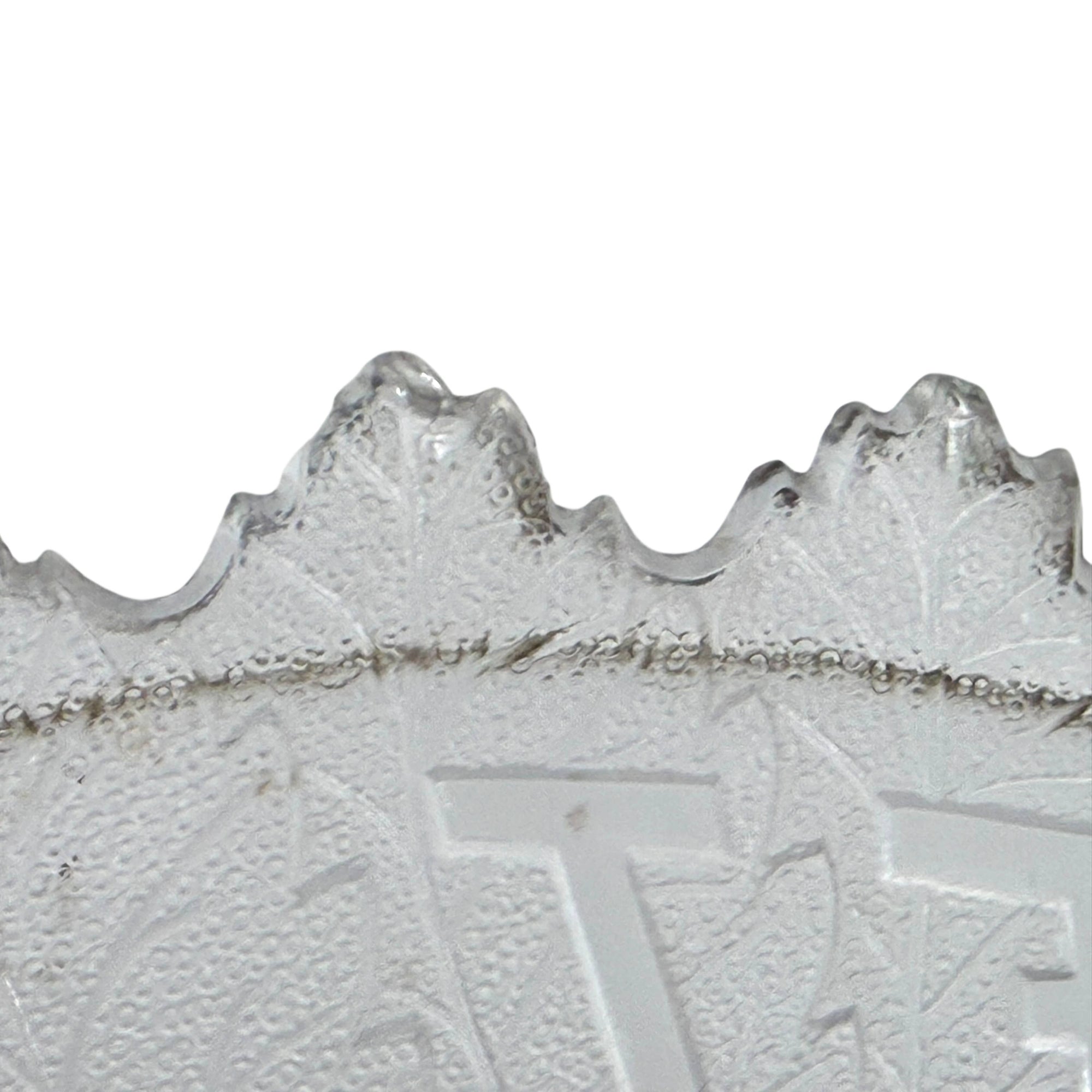 EAPG Ulysses S Grant Commemorative Plate Clear Pressed Glass 1885 Memorial Let Us Have Peace