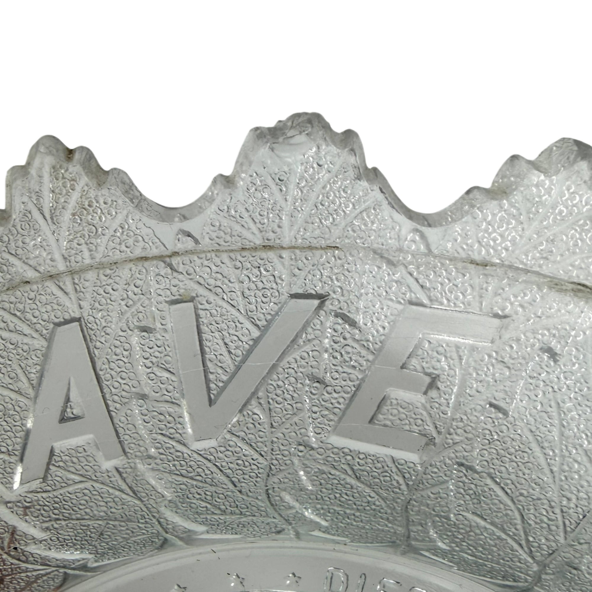 EAPG Ulysses S Grant Commemorative Plate Clear Pressed Glass 1885 Memorial Let Us Have Peace
