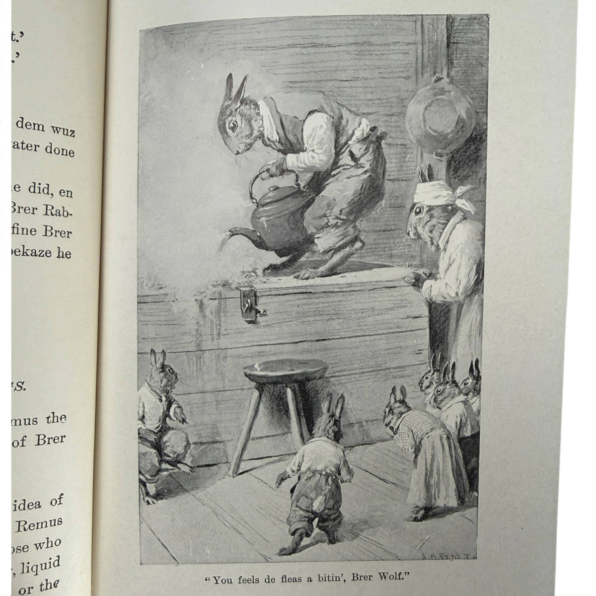A B Frost illustration featuring Brer Rabbit and other animal characters