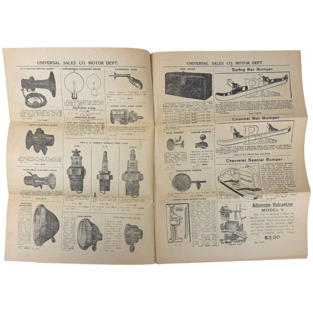 1920s Auto Accessories Mail Order Brochure Model T Ford Parts Catalogue